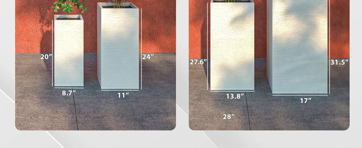 Basalt Planter Set White