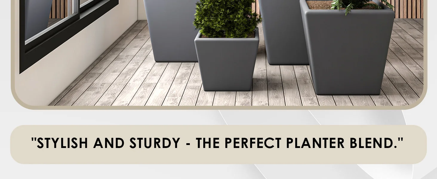 Blossom Planter set Dark Grey