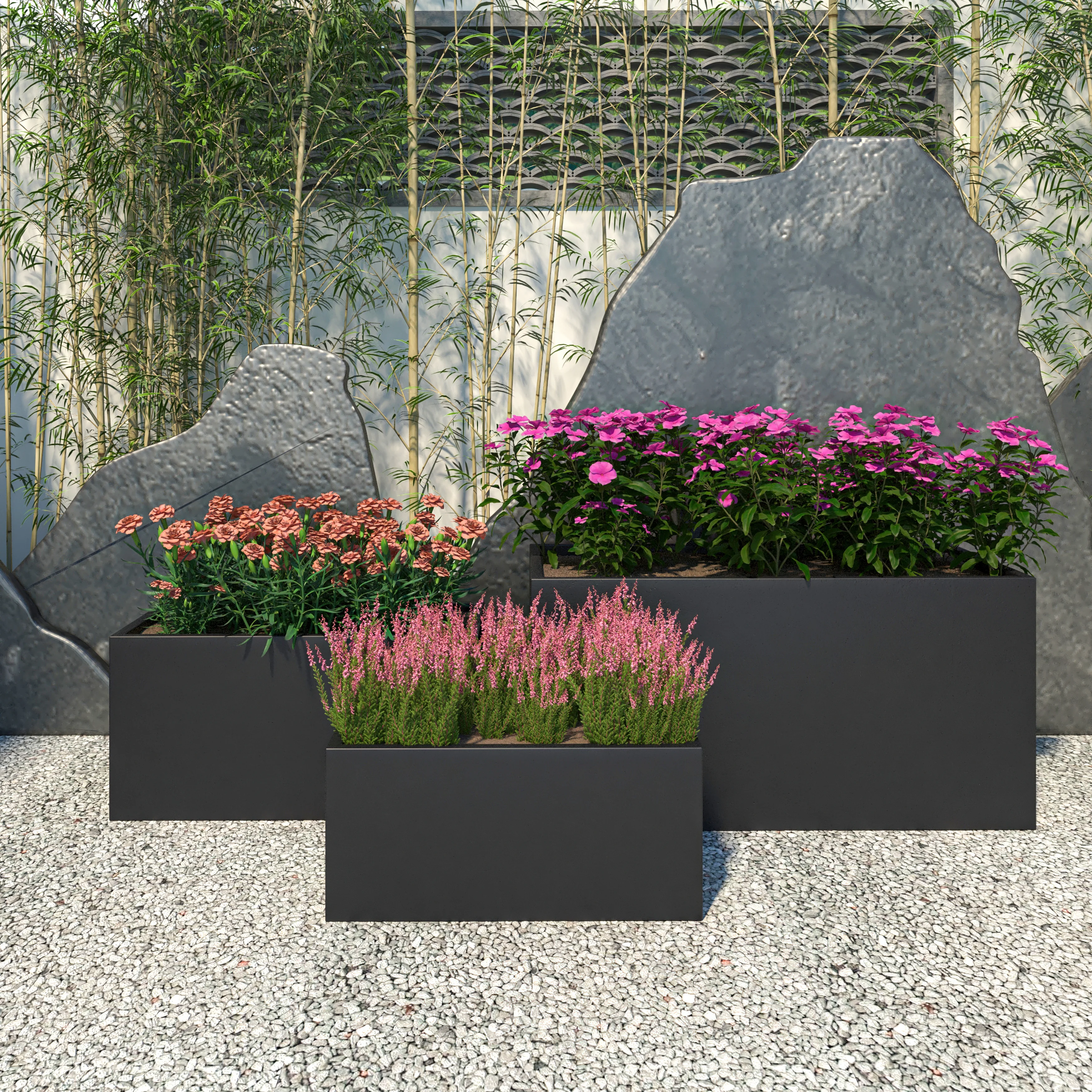 Bloom Planter Set Black
