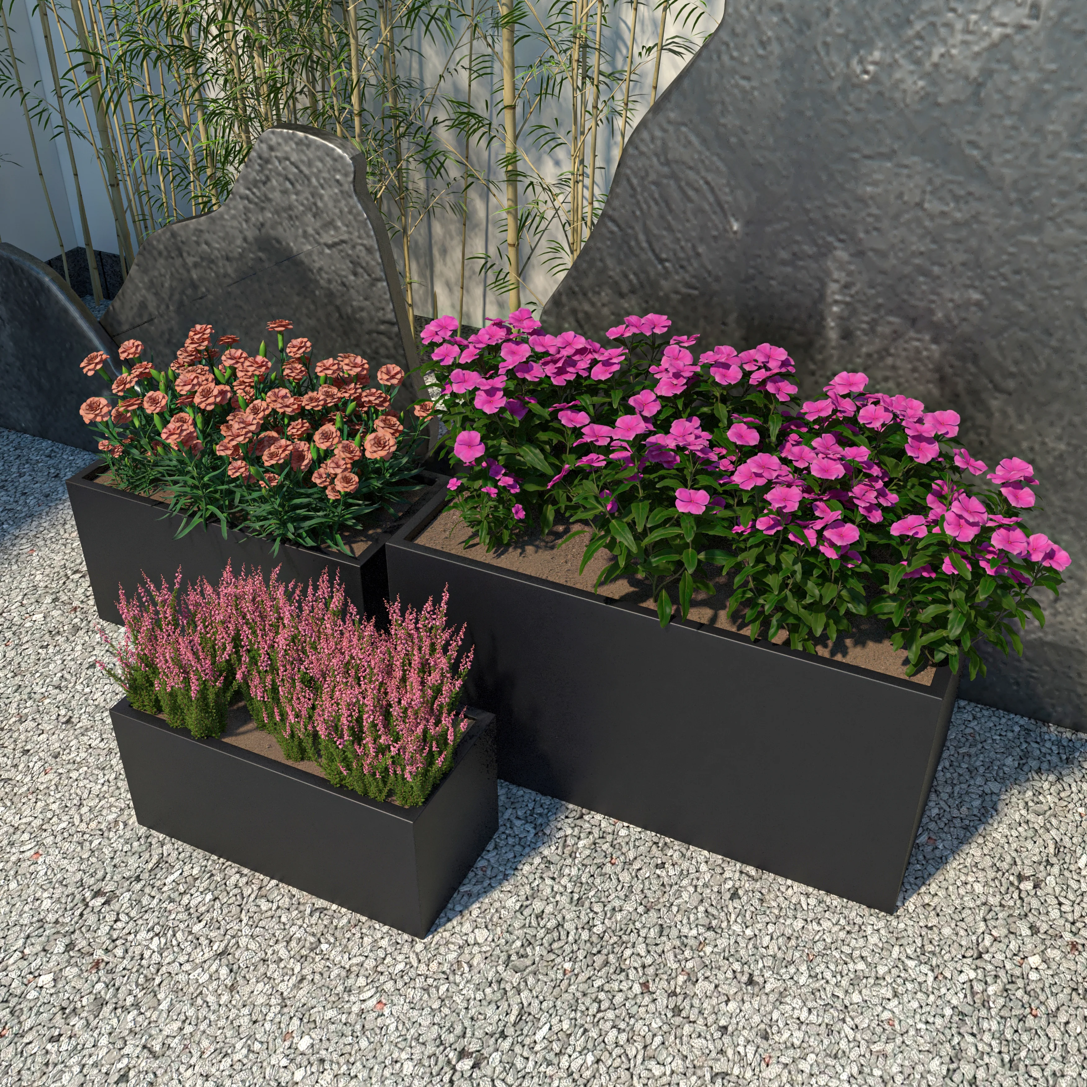 Bloom Planter Set Black