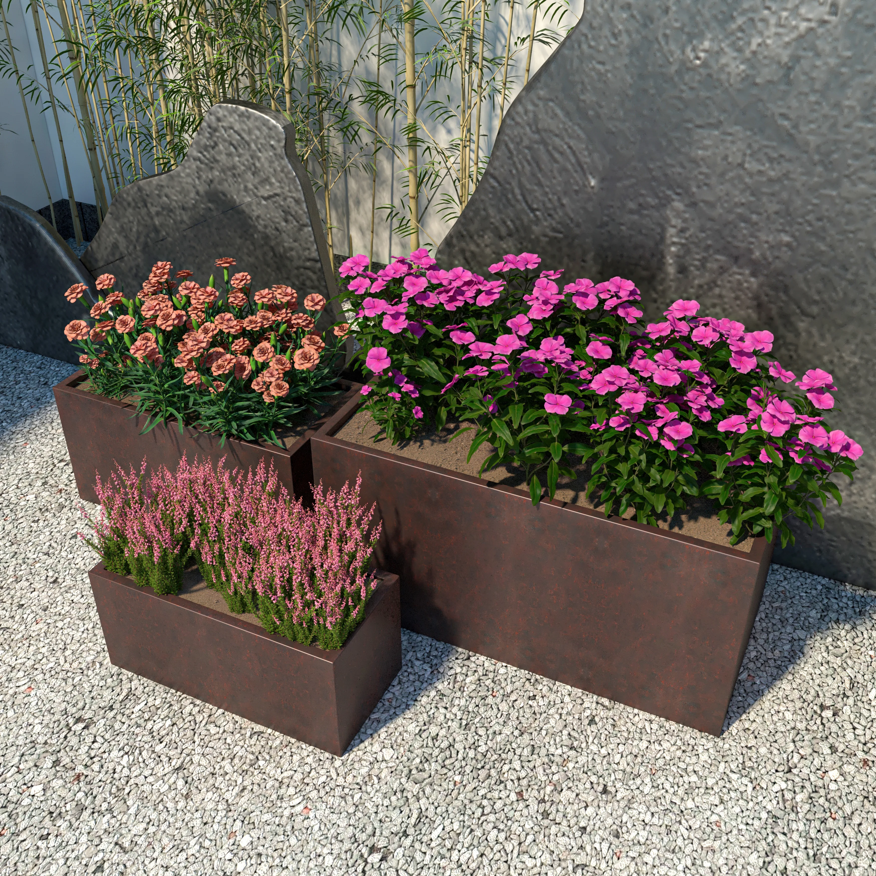 Bloom Planter Set Brown