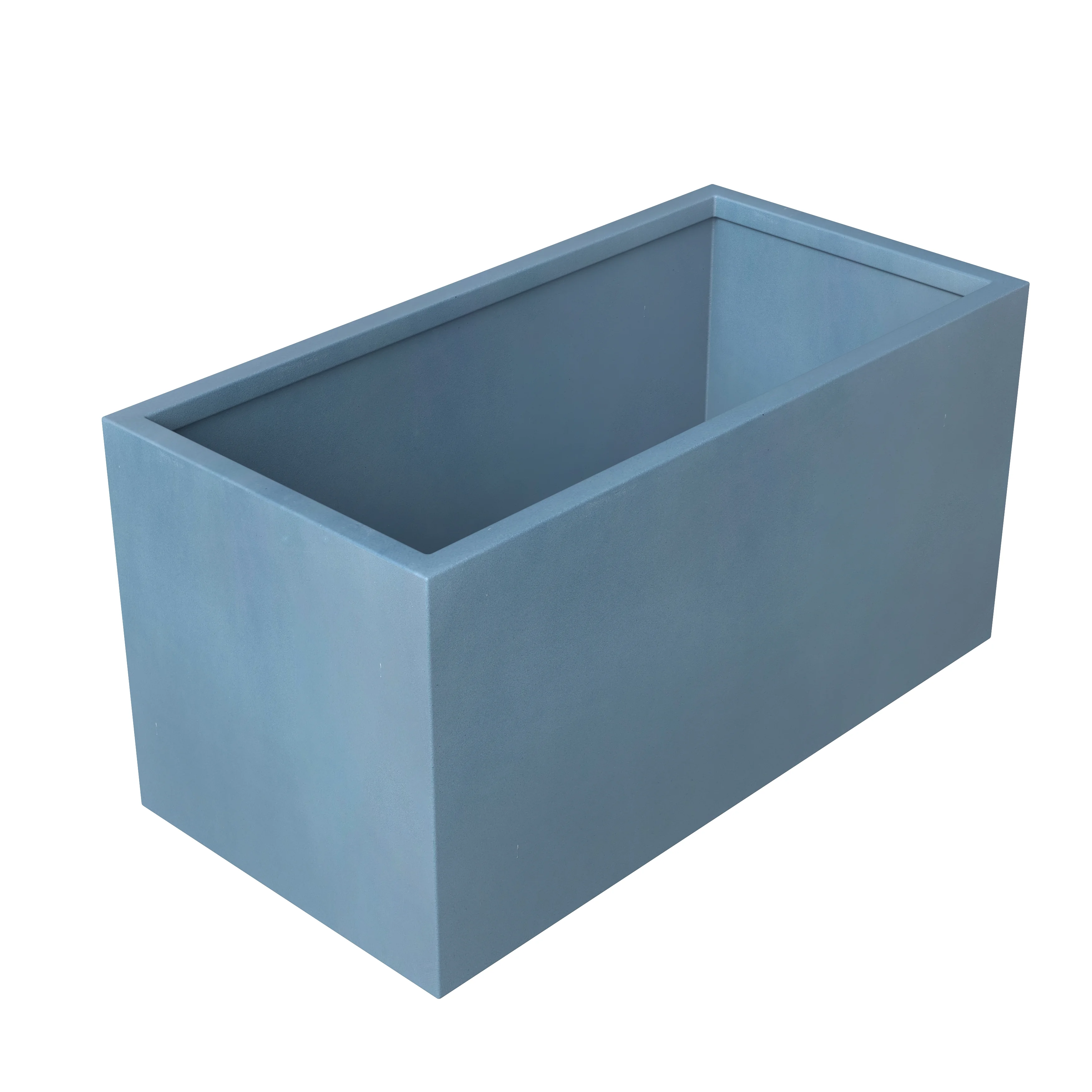 Bloom Series Poly Stone Planter 9" , 19.7" Long In Aged Concrete