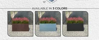 Bloom Series Poly Stone Planter 9" , 19.7" Long In Aged Concrete