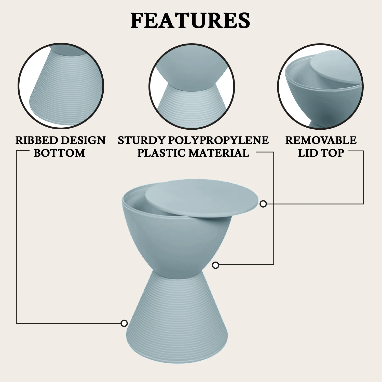 Modern Round  Boyd Side Table