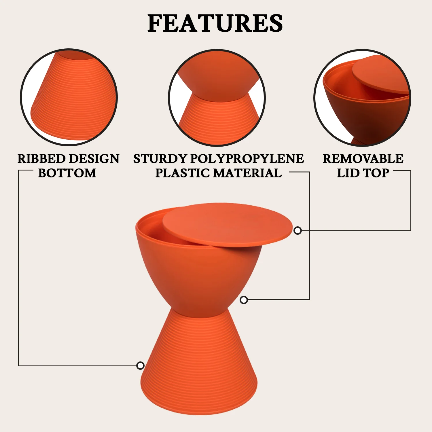 Modern Round  Boyd Side Table