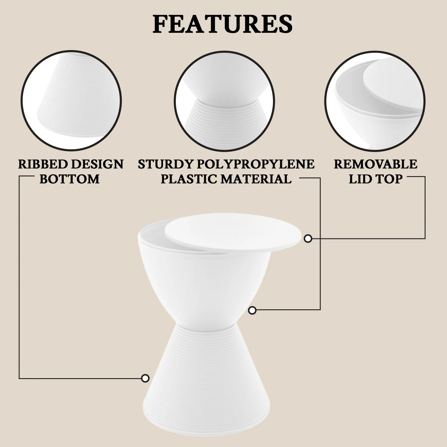 Modern Round  Boyd Side Table