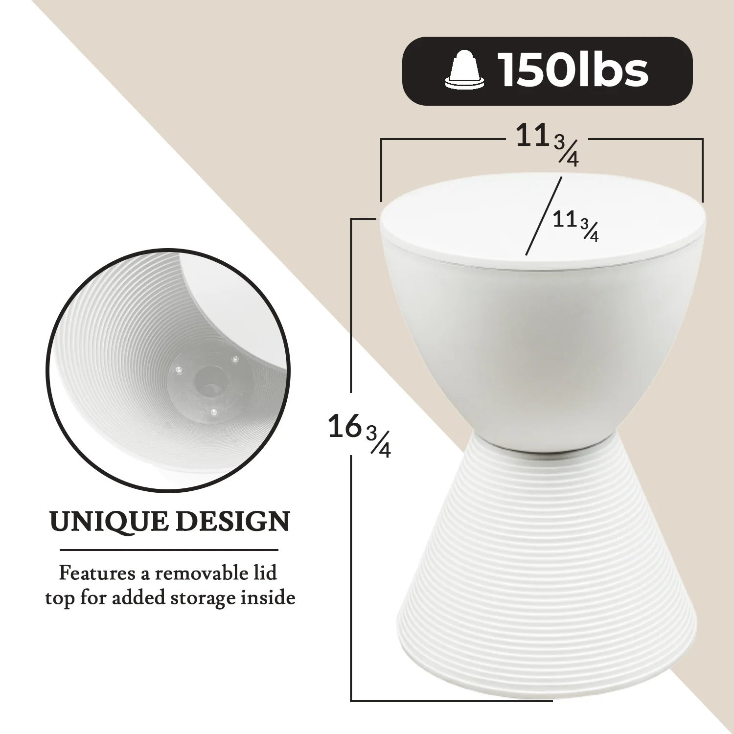 Modern Round  Boyd Side Table