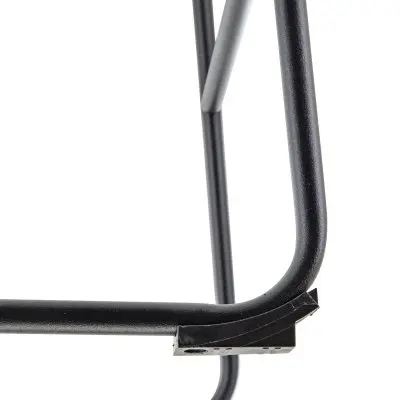 Brooklyn 29.9" Modern Leather Bar Stool With Black Iron Base & Footrest