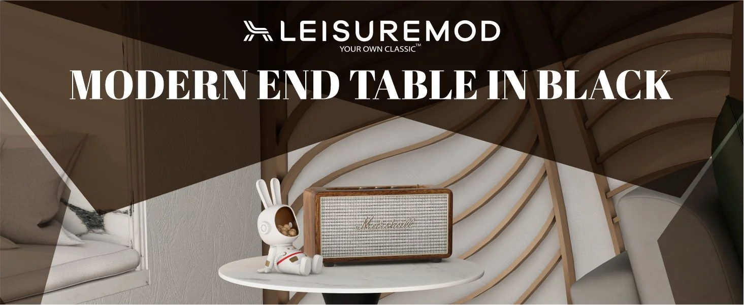 Bento Collection Modern End Table In Black