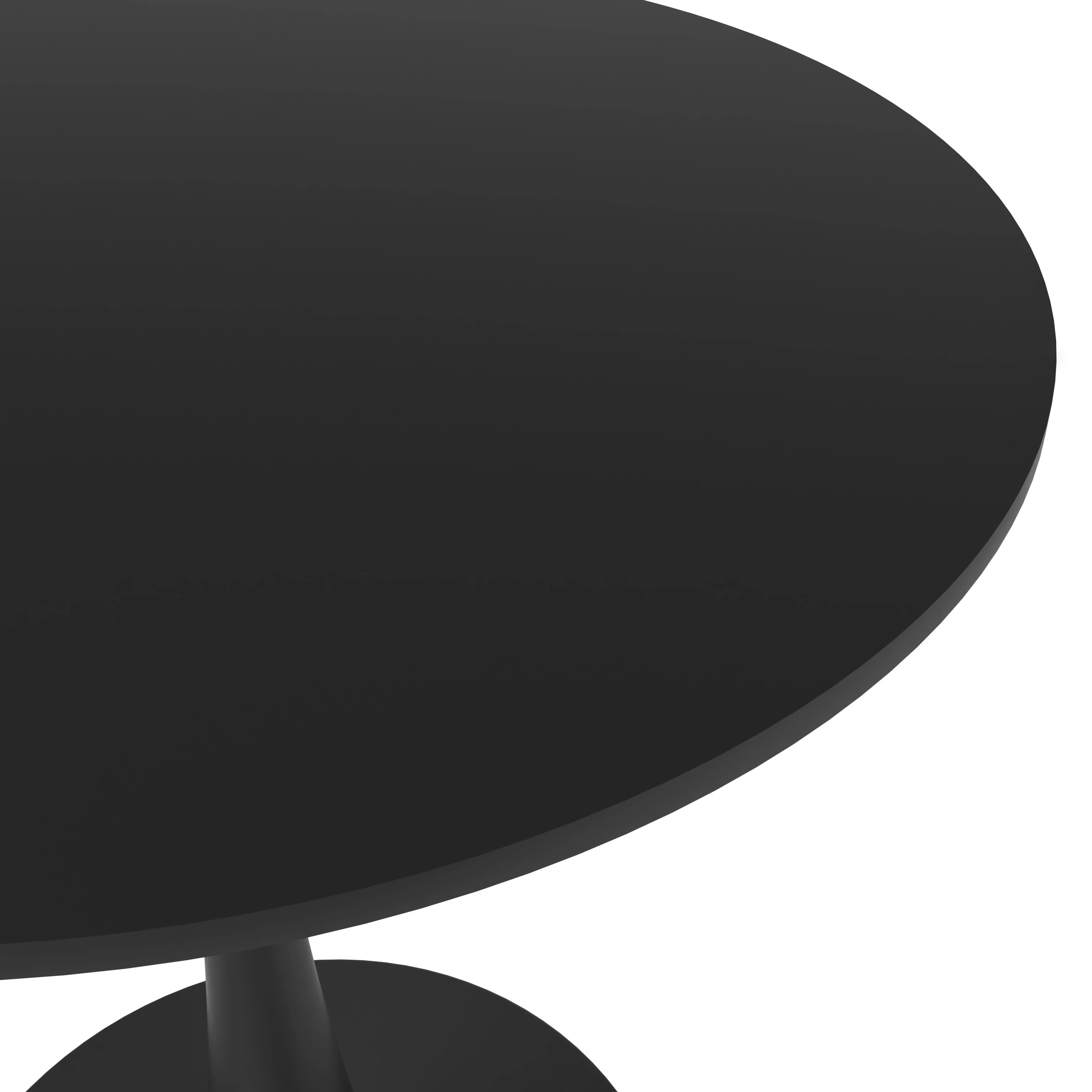 Leisyremod Bristol 24" Round Dining Table Black base with Black top