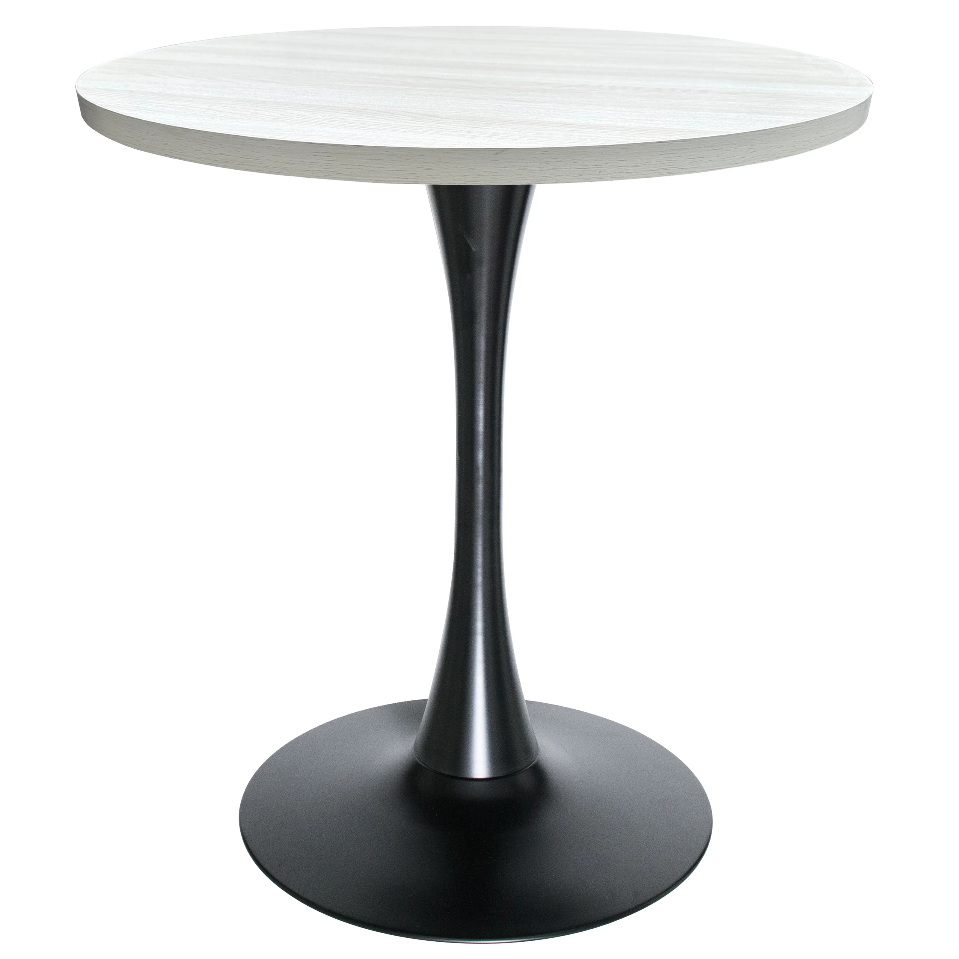 Bristol Dining table, Black Base with 27 Round Light Natural MDF top
