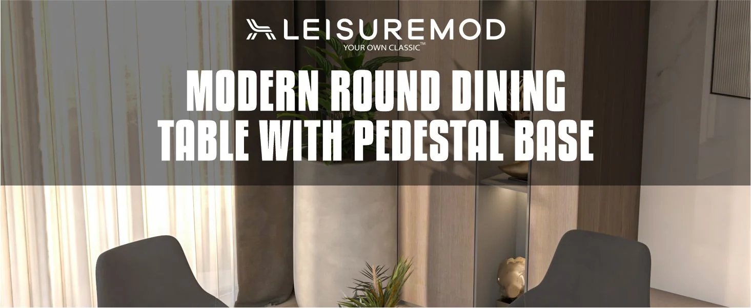 Bristol 27" round dining table Black base with marbled MDF top