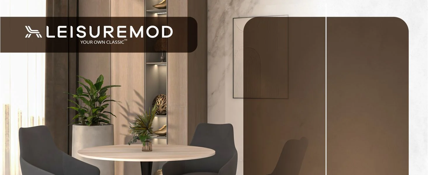 Bristol 31" round dining table Black base with marbled MDF top