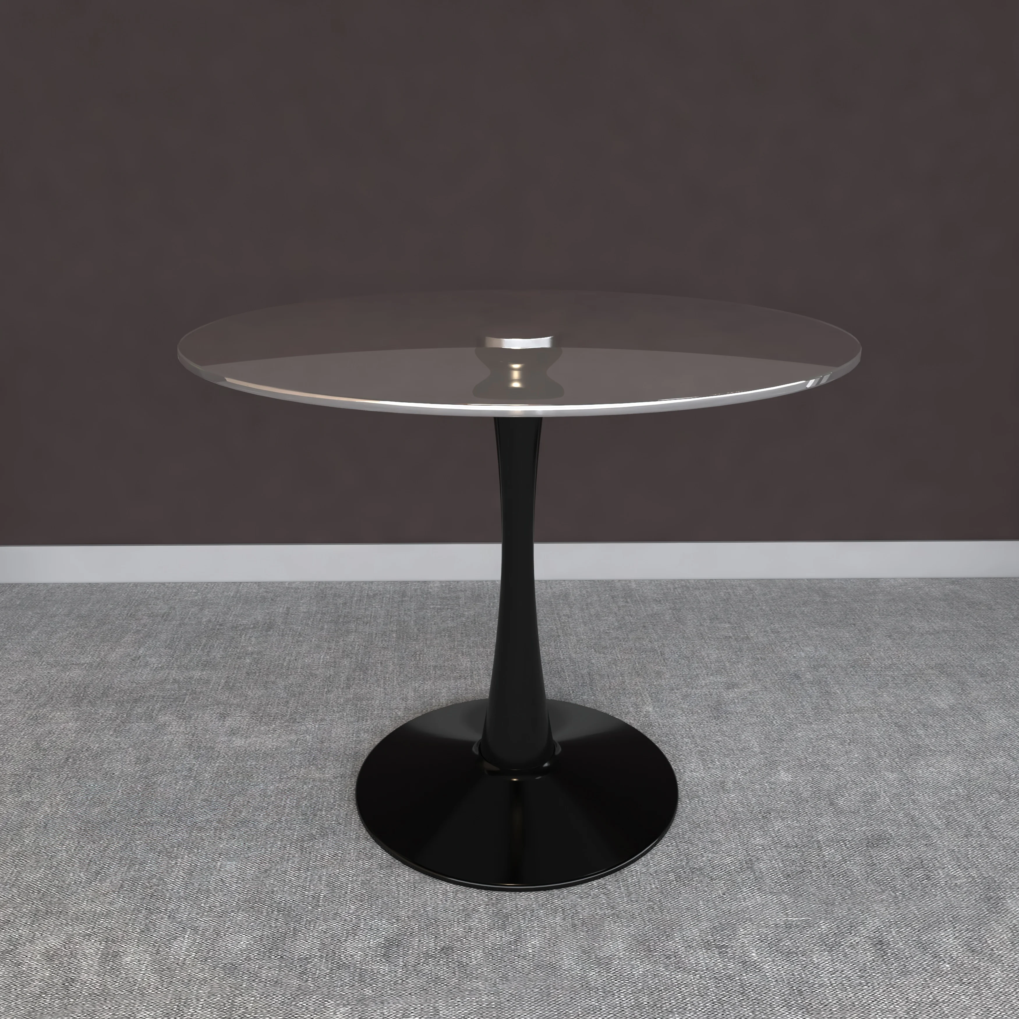 Bristol - Bistro Table Black Base with Glass top