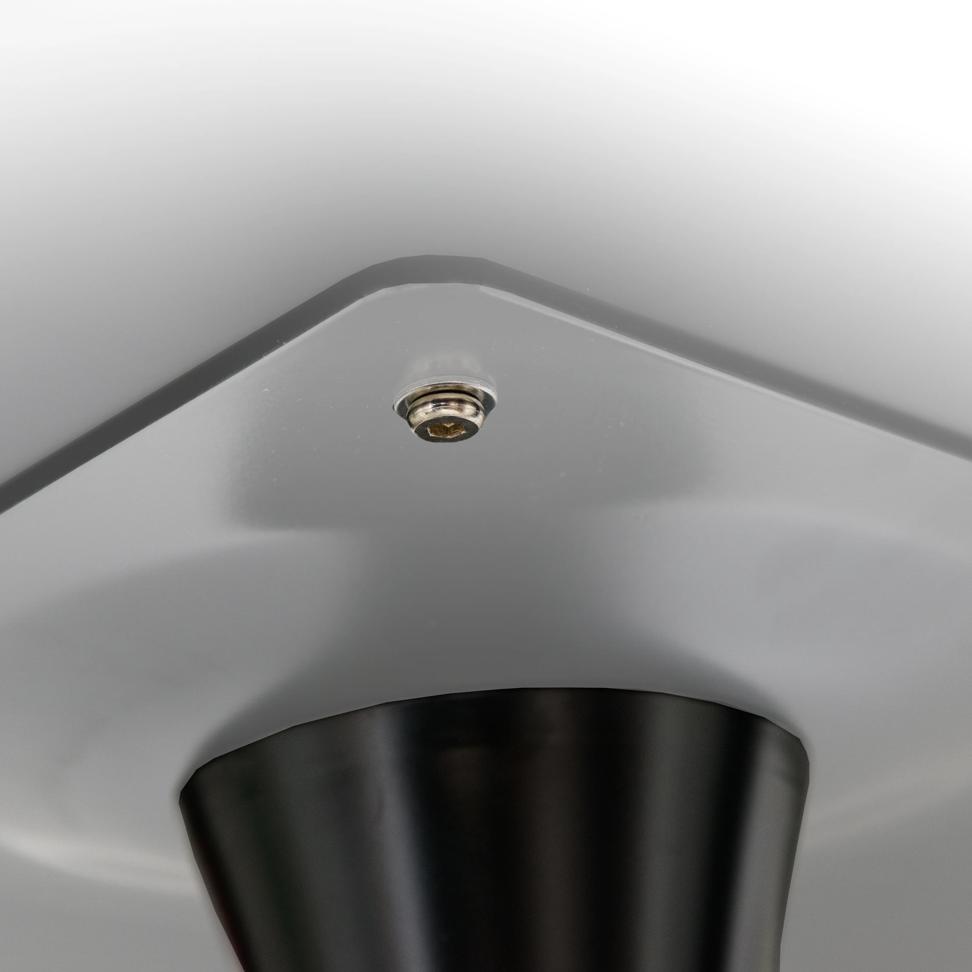 Bristol 35" round dining table Black base with marbled MDF top