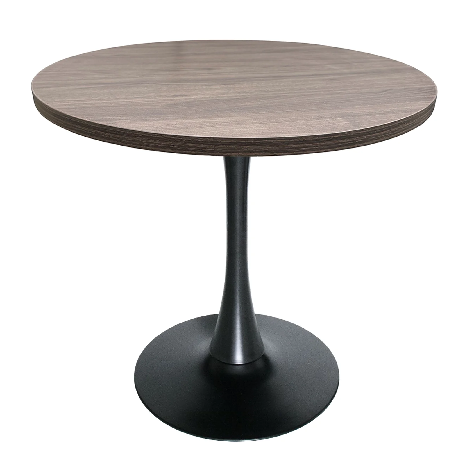 Bristol Dining table, Black Base with 36 Round Dark Walnut MDF top