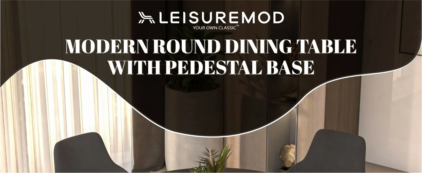 Bristol, 40" Round dining table in Black Base with Black top