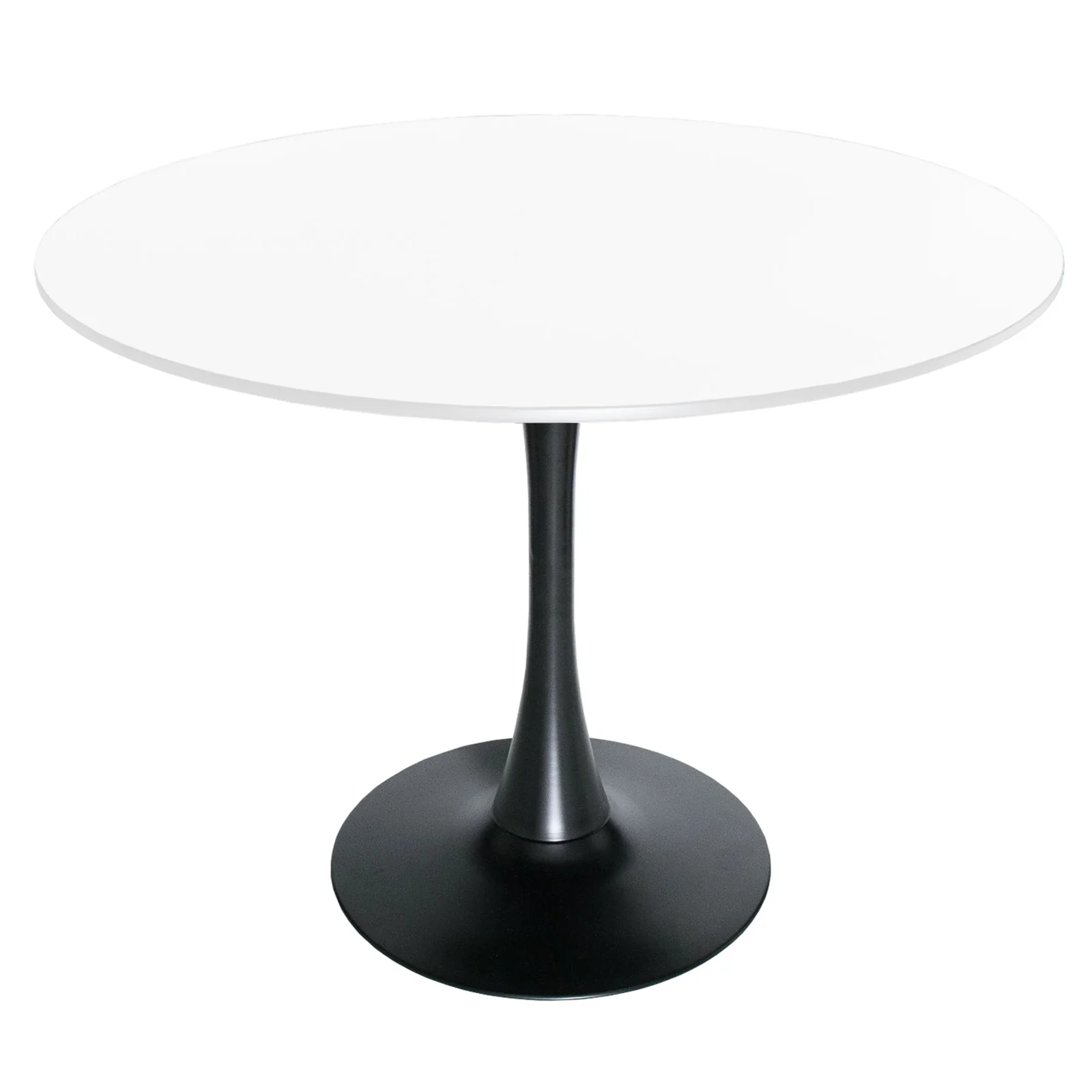 Bristol, 40" Round dining table in Black Base with White top