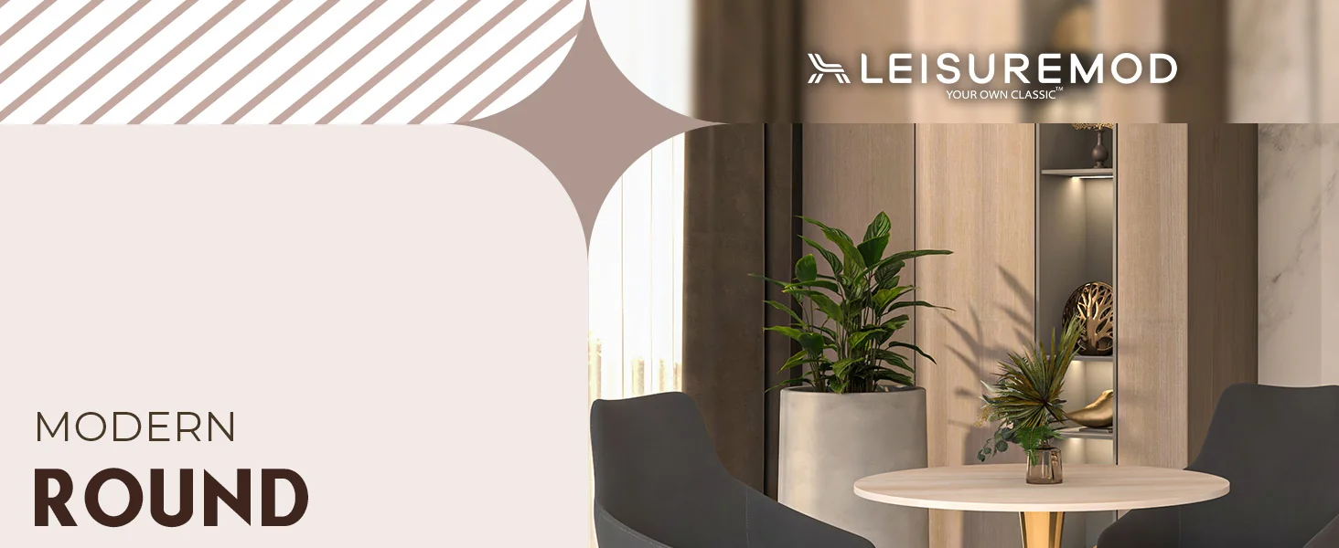 Bristol 24" round dining table Gold base with marbled MDF top