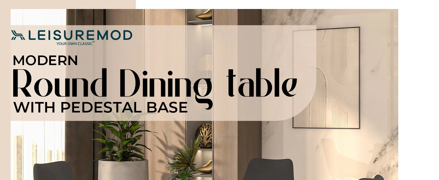 Bristol 24 round dining table Gold base with White Sintered stone Top