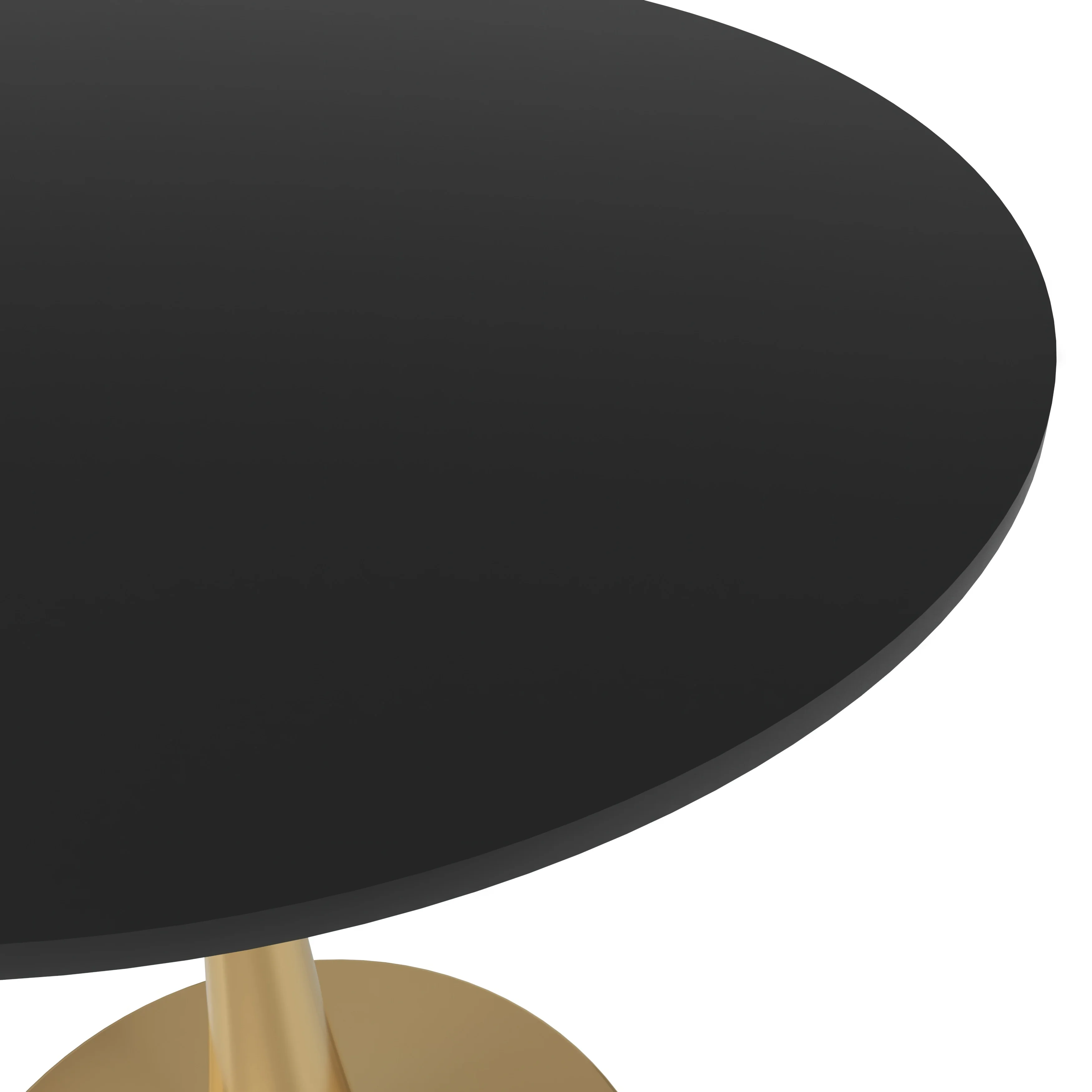 Bristol 27" round dining table Gold Base With Black Top