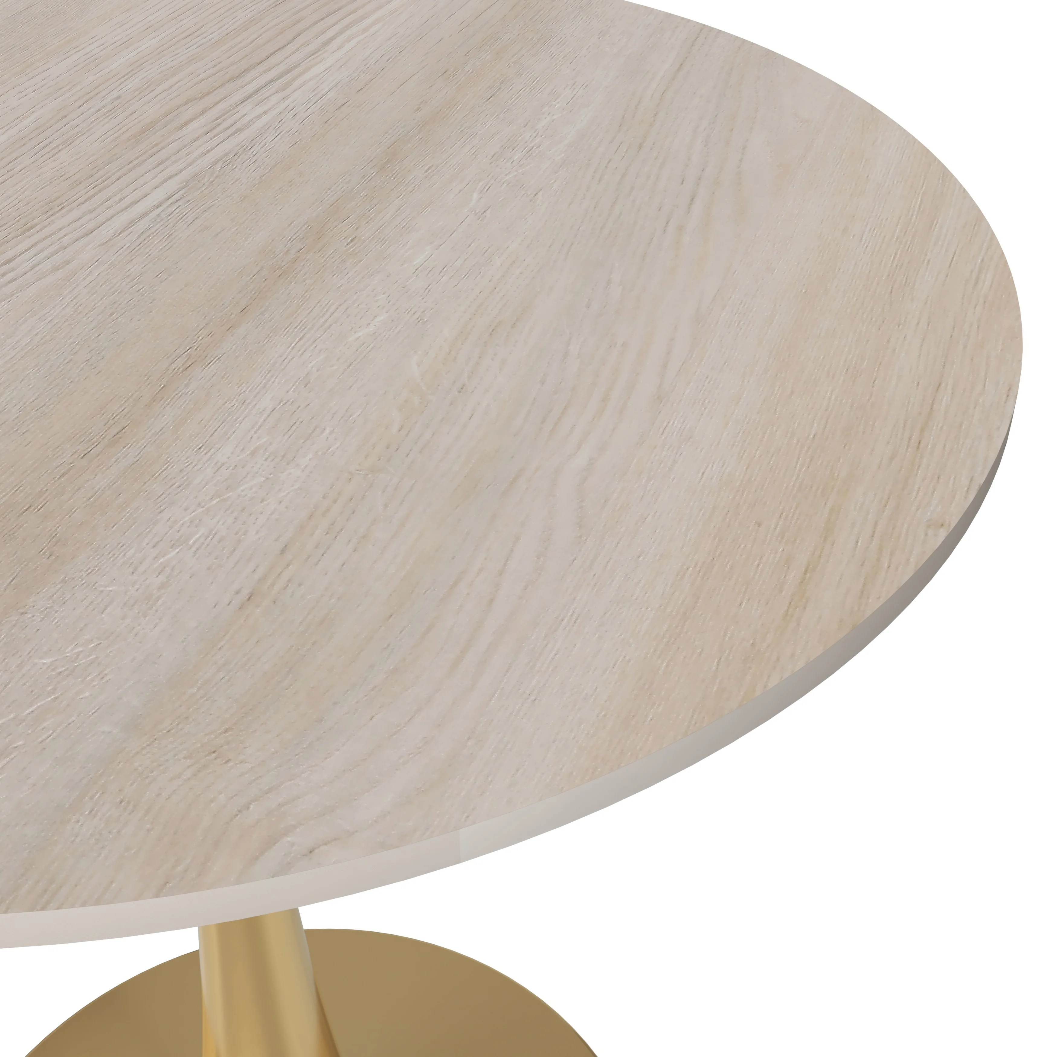 Bristol 27" round dining table Gold base with marbled MDF top