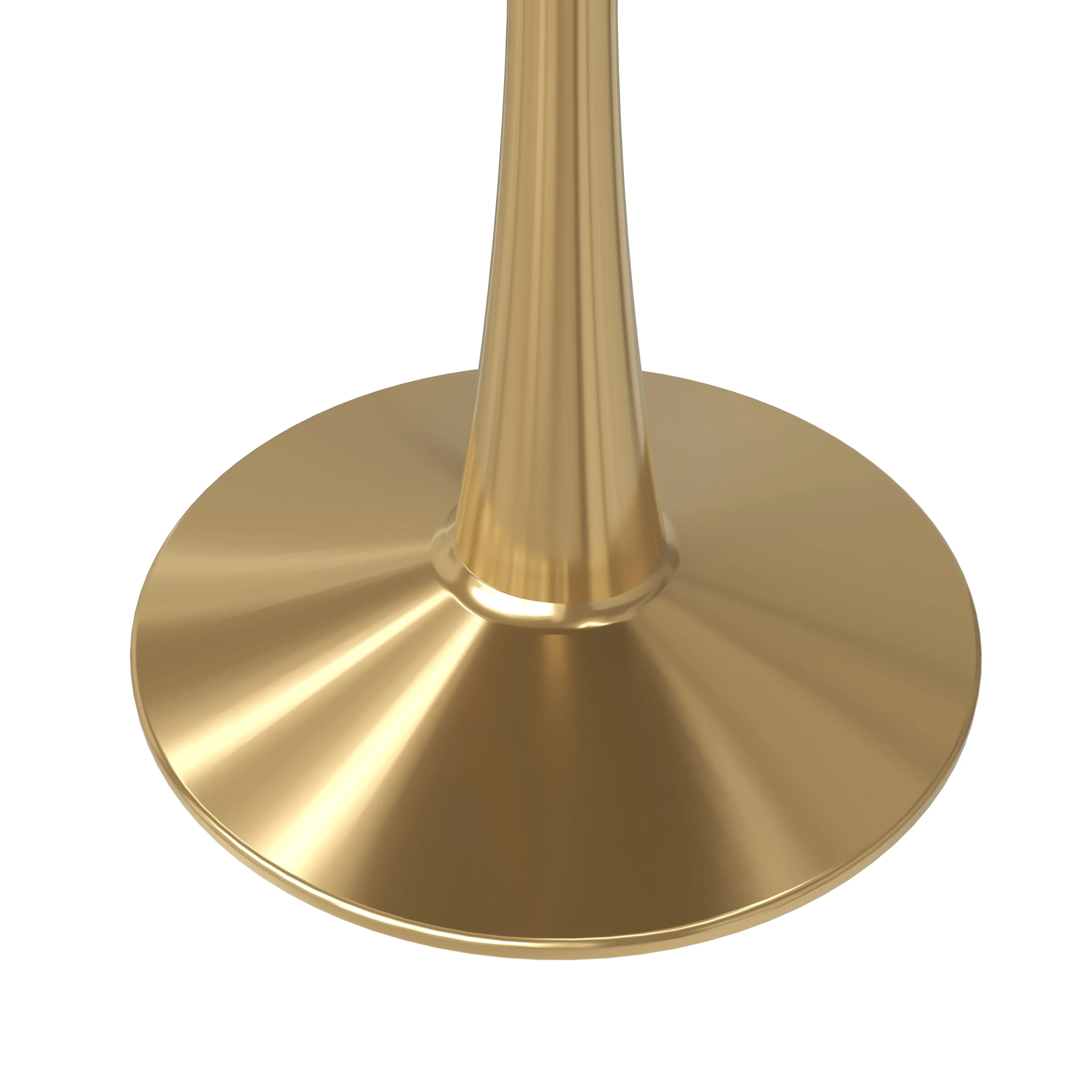 Bristol 31" round dining table Gold Base With Black Top