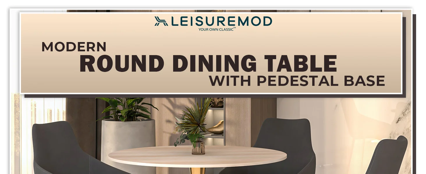 Bristol 31" round dining table Gold base with marbled MDF top