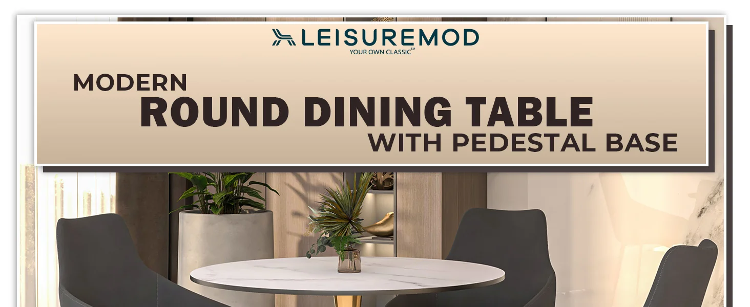 Bristol 31" round dining table Gold Base With White Top