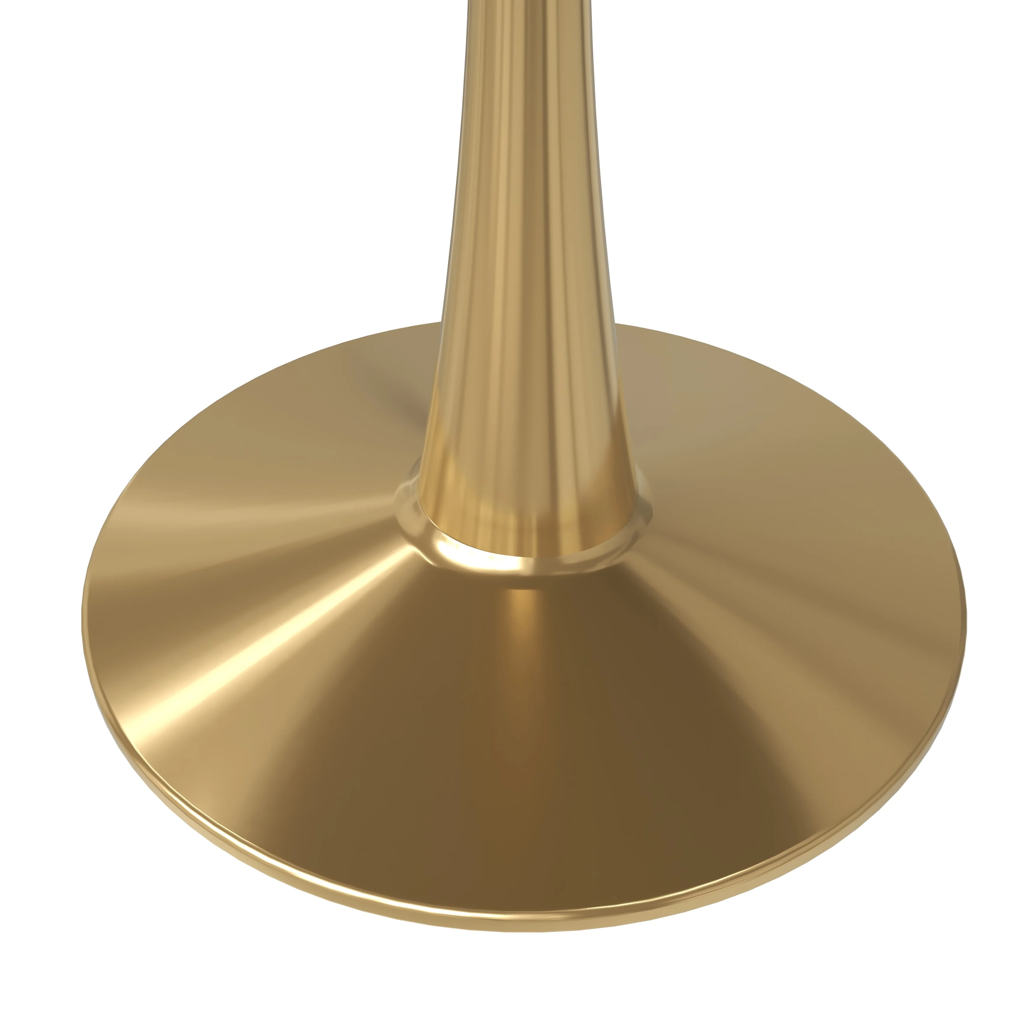 Bristol 40" round dining table Gold Base With Black Top