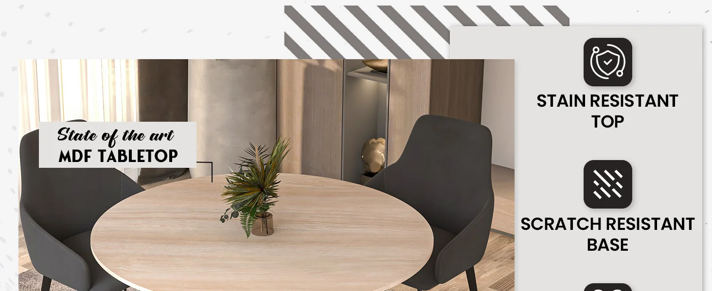 Bristol 40" round dining table Gold base with marbled MDF top