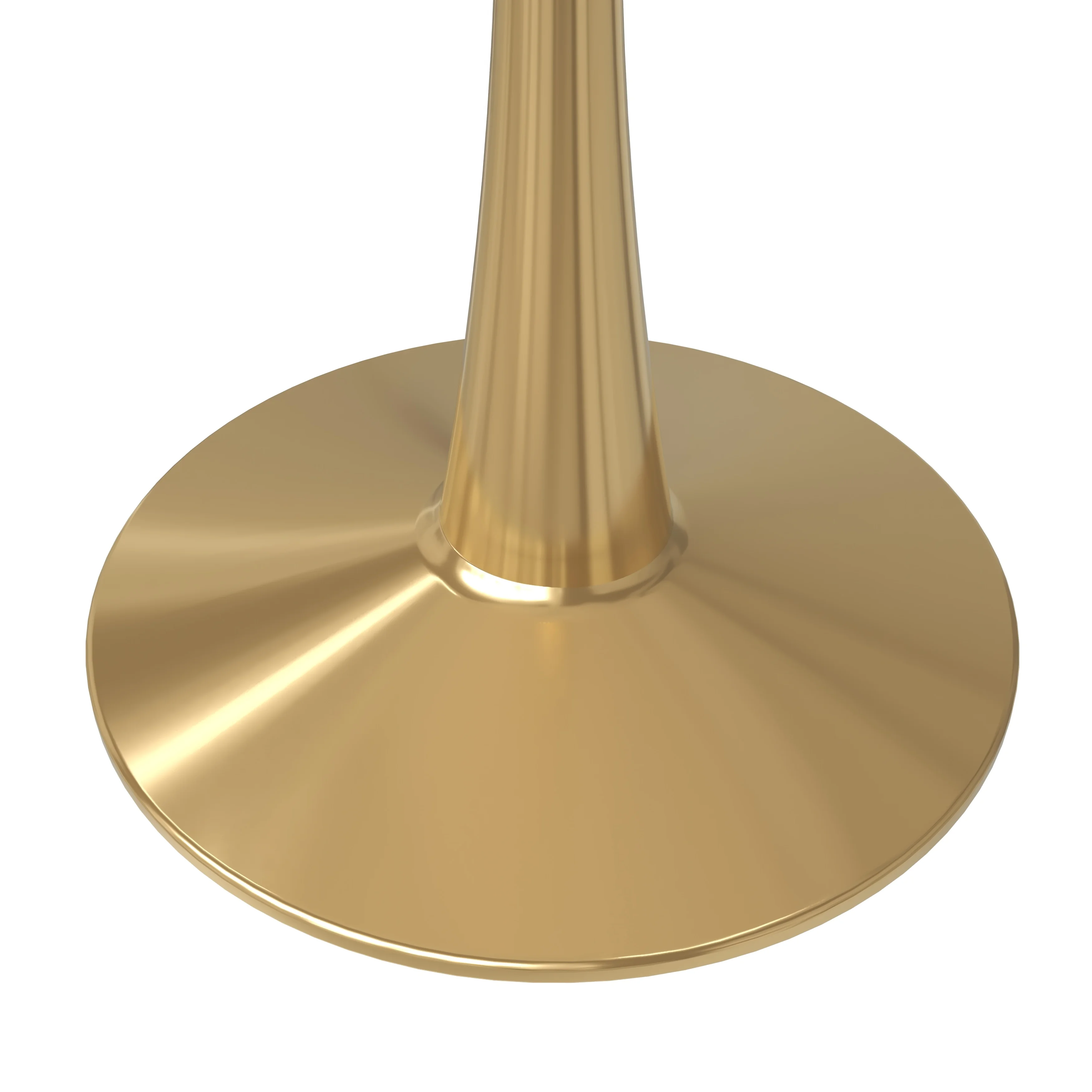 Bristol 40" round dining table Gold base with White Sintered stone Top