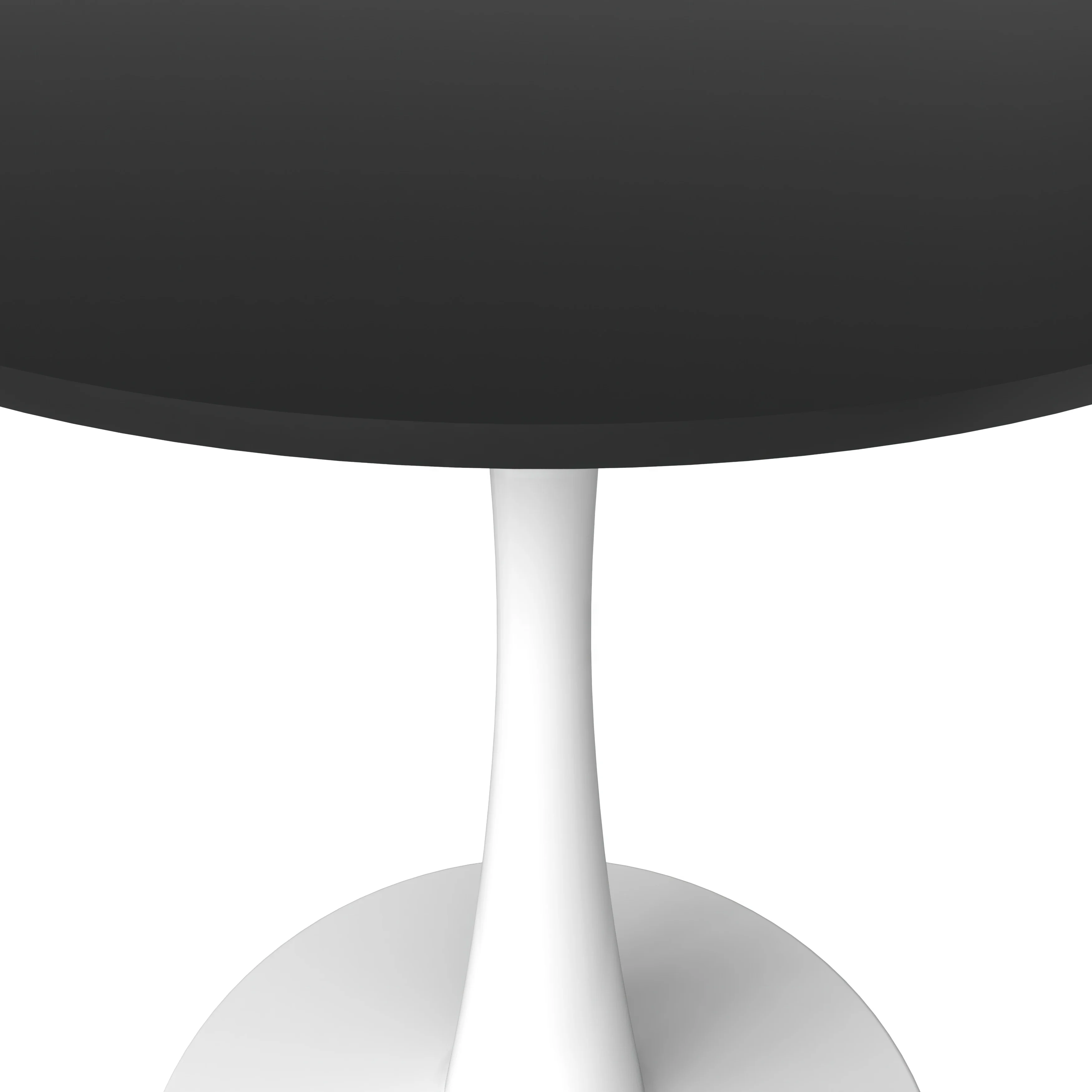 Leisyremod Bristol 24" Round Dining Table White base with Black top