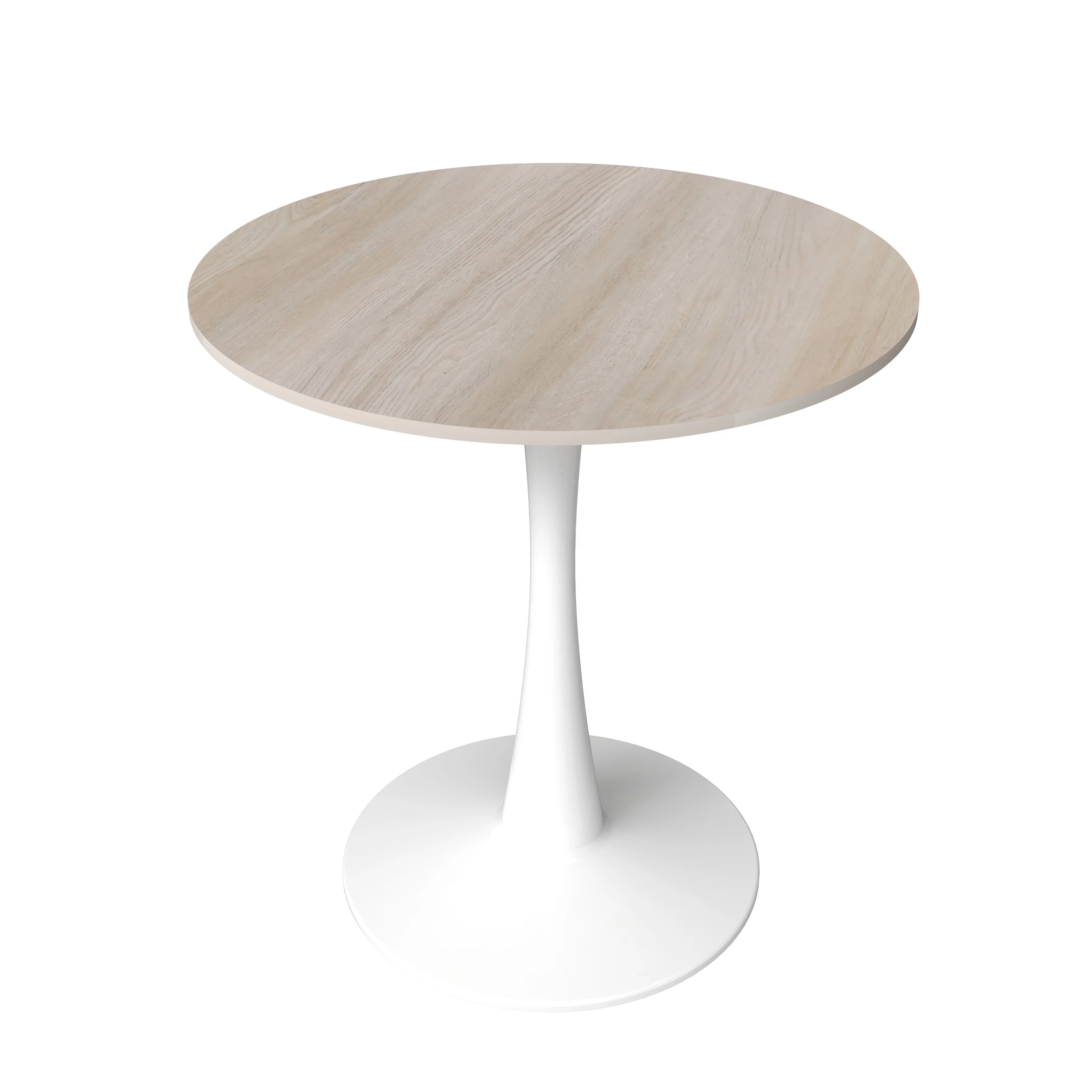 Bristol 27" round dining table White base with marbled MDF top