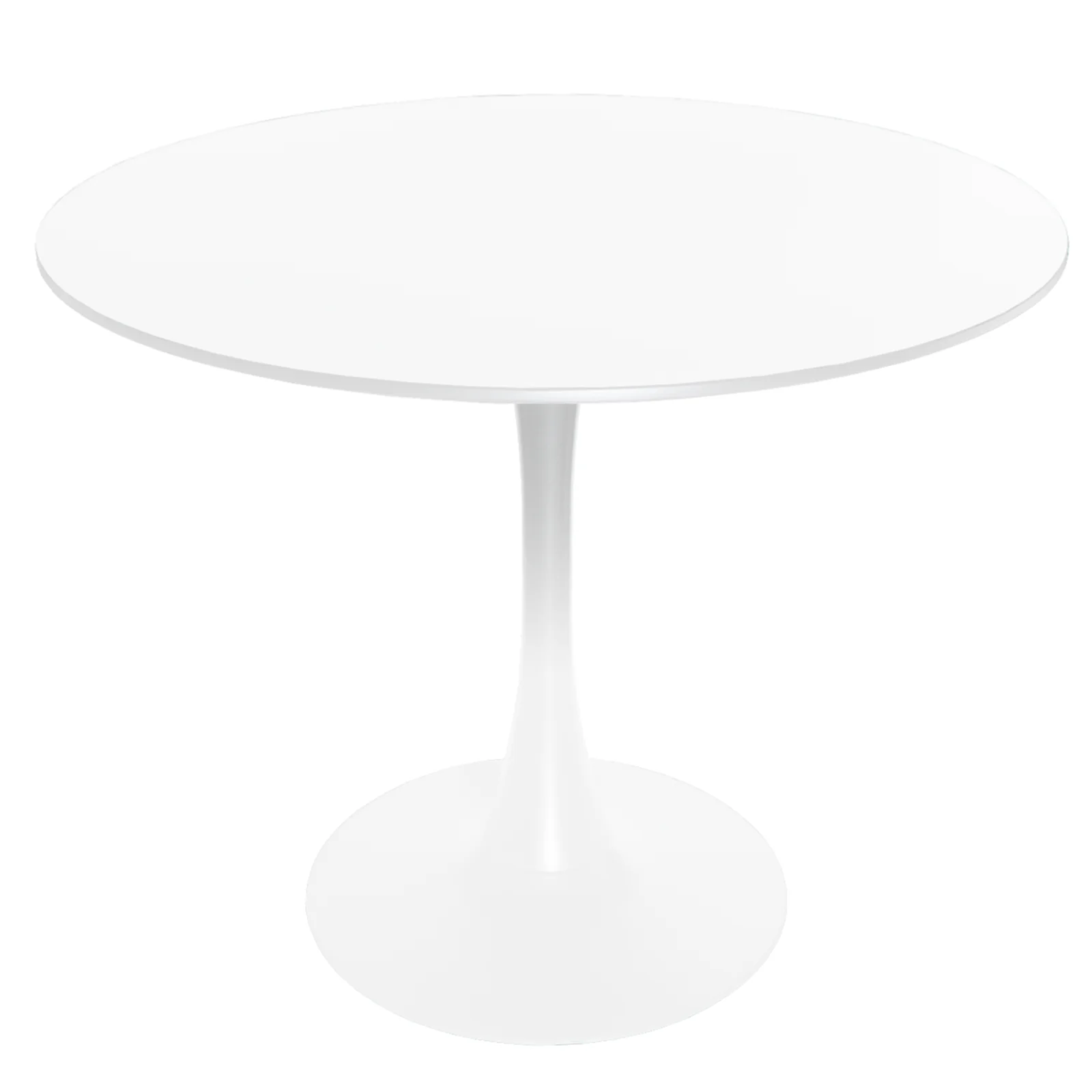 Bristol 31" round dining table White base with marbled MDF top