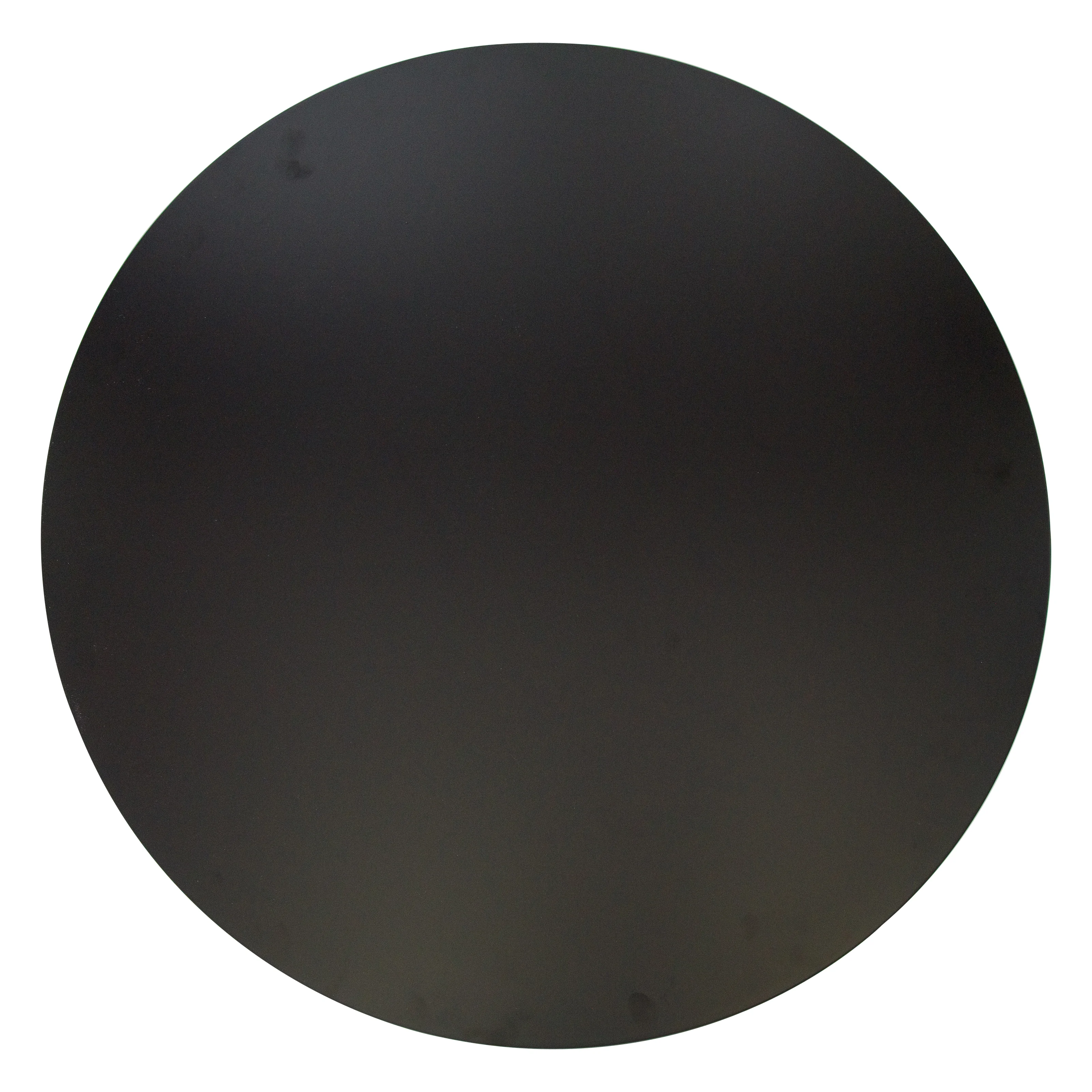 5-Piece Dining Set with 35" Round Dining Table in White Iron Pedestal Base and 4 ABS Plastic Side Chair with Gold Base, Transparent Black