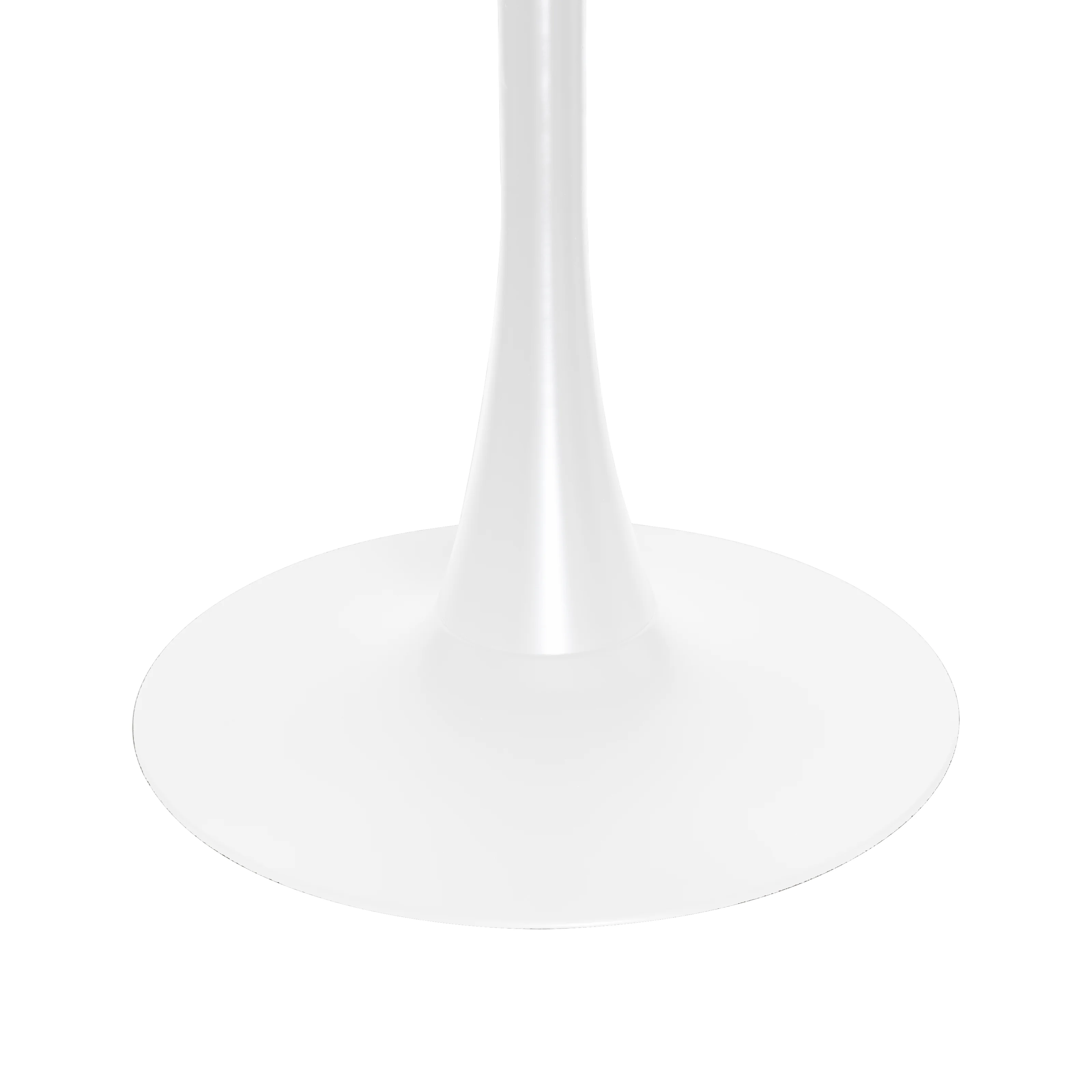 5-Piece Dining Set 35" Round Dining Table in White Iron - 4 ABS Plastic Side Chair in Chrome - White Blue