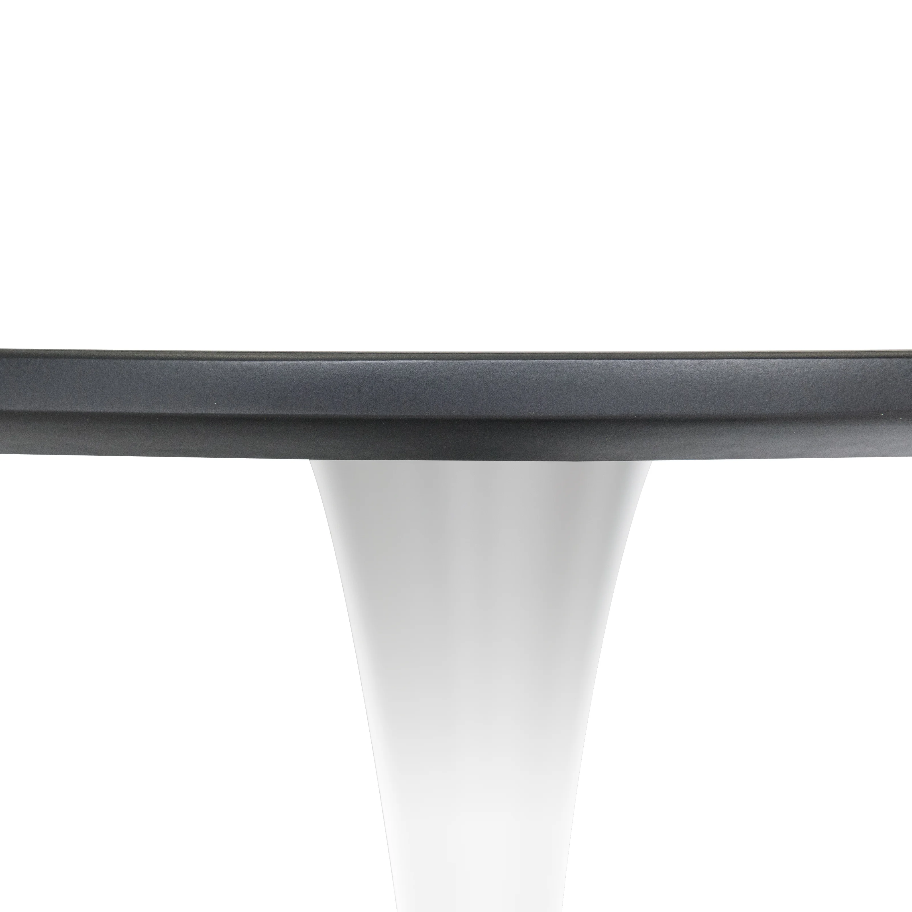 Bristol Mid-Century Modern Round Dining Table with Wood Top and Iron Pedestal Base with Gloss Finish for Kitchen and Dining Room