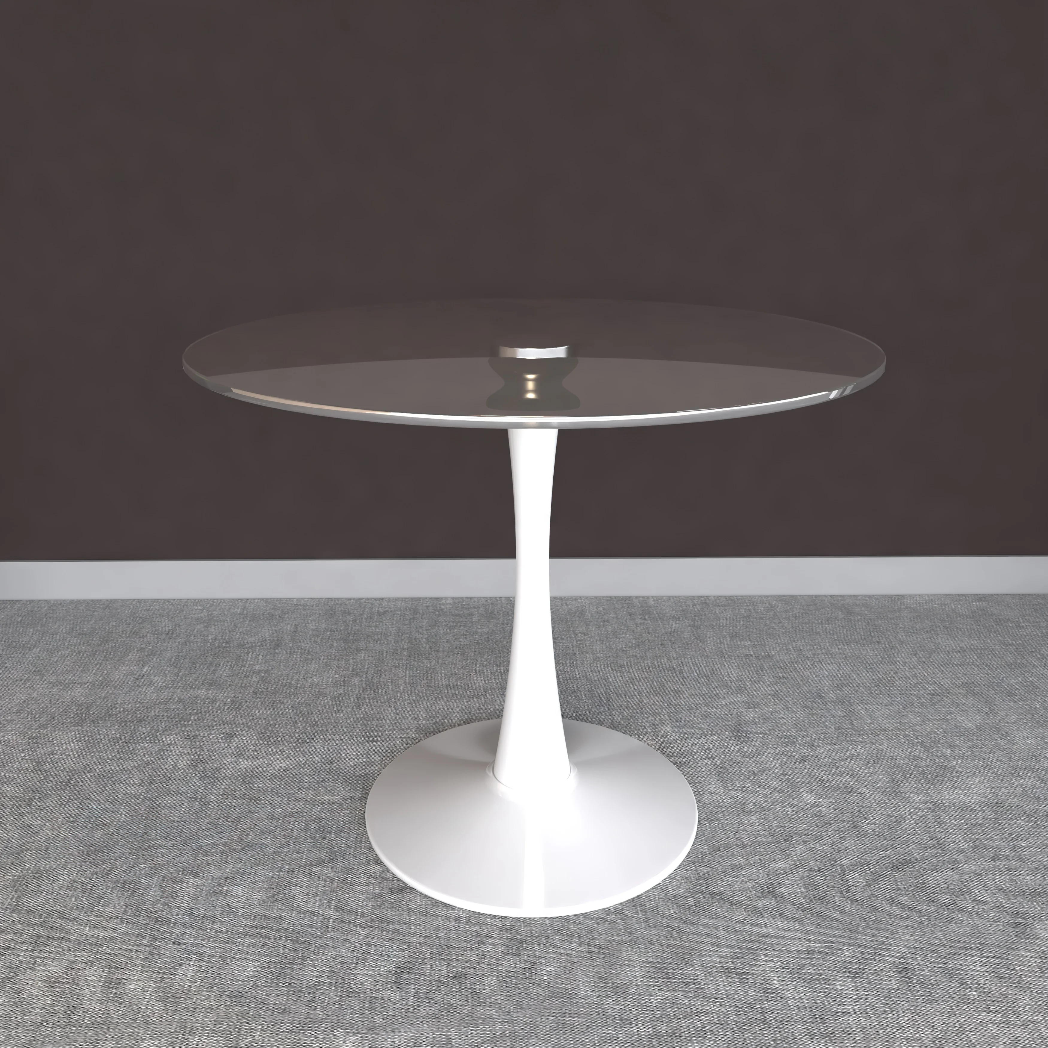 Bristol - Bistro Table White Base with Glass top