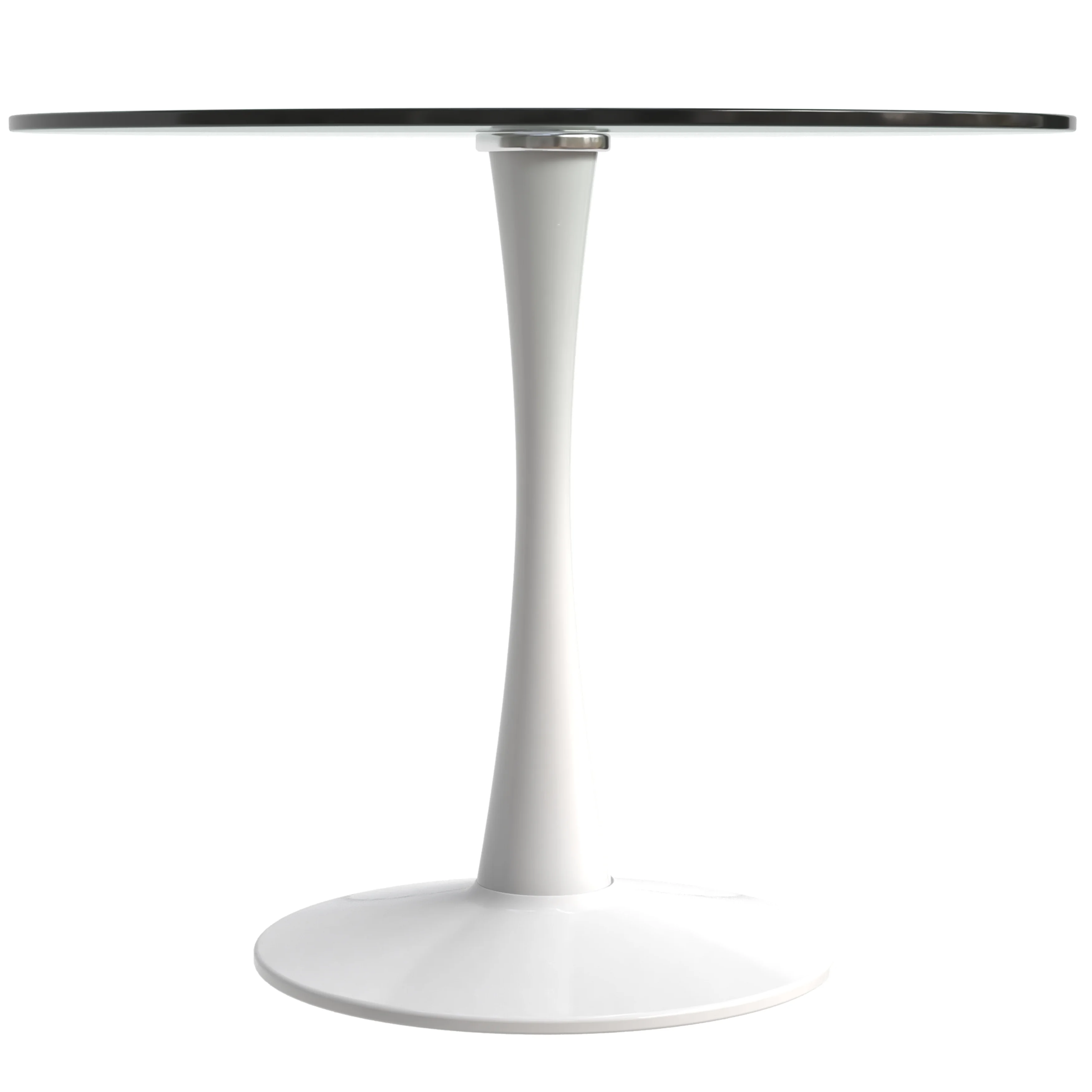 Bristol - Bistro Table White Base with Glass top