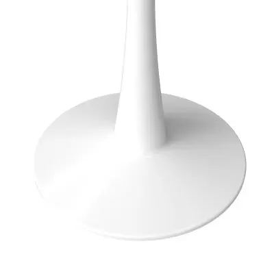 Bristol 35" round dining table White base with White Sintered stone Top