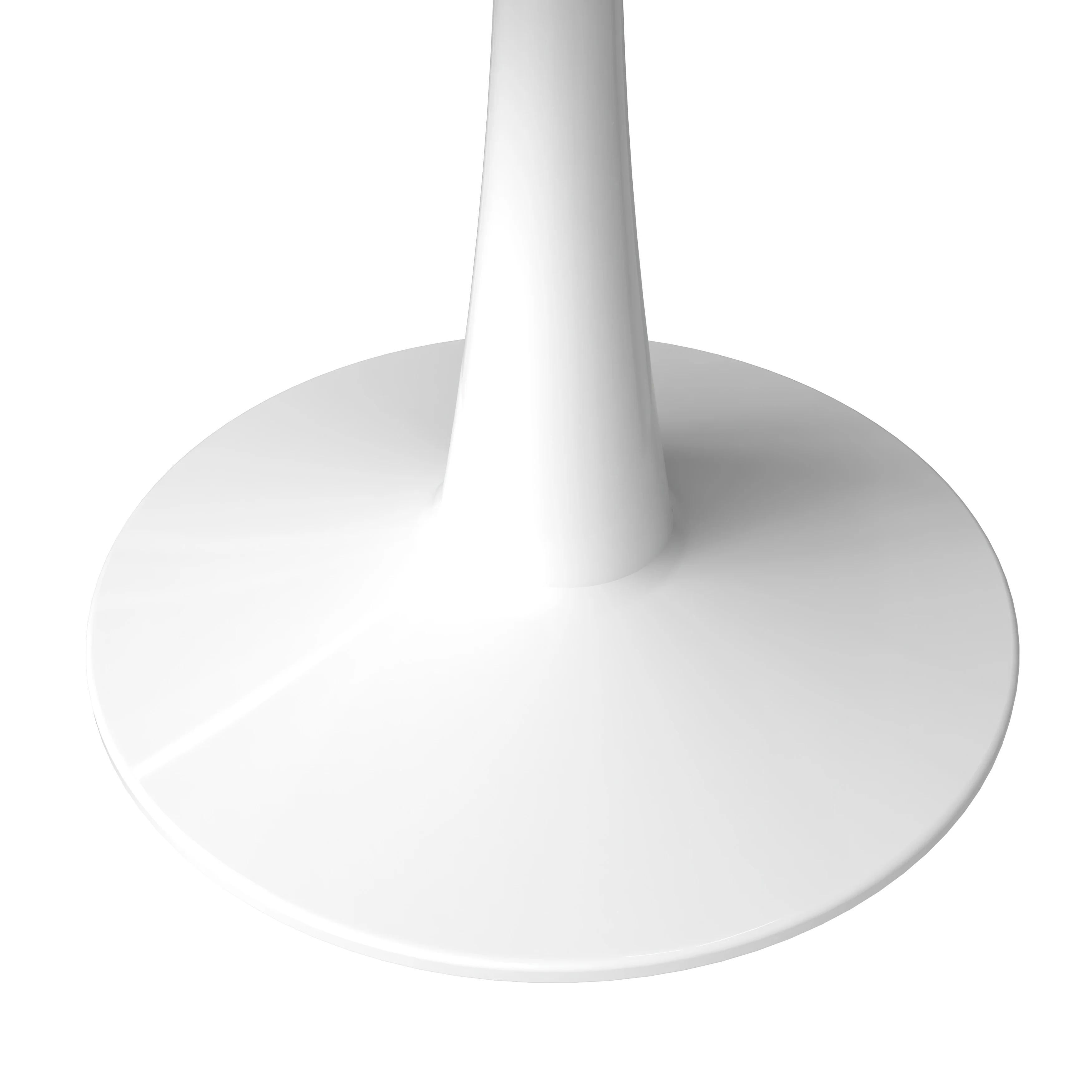 Bristol 40" round dining table White base with Black Sintered stone Top