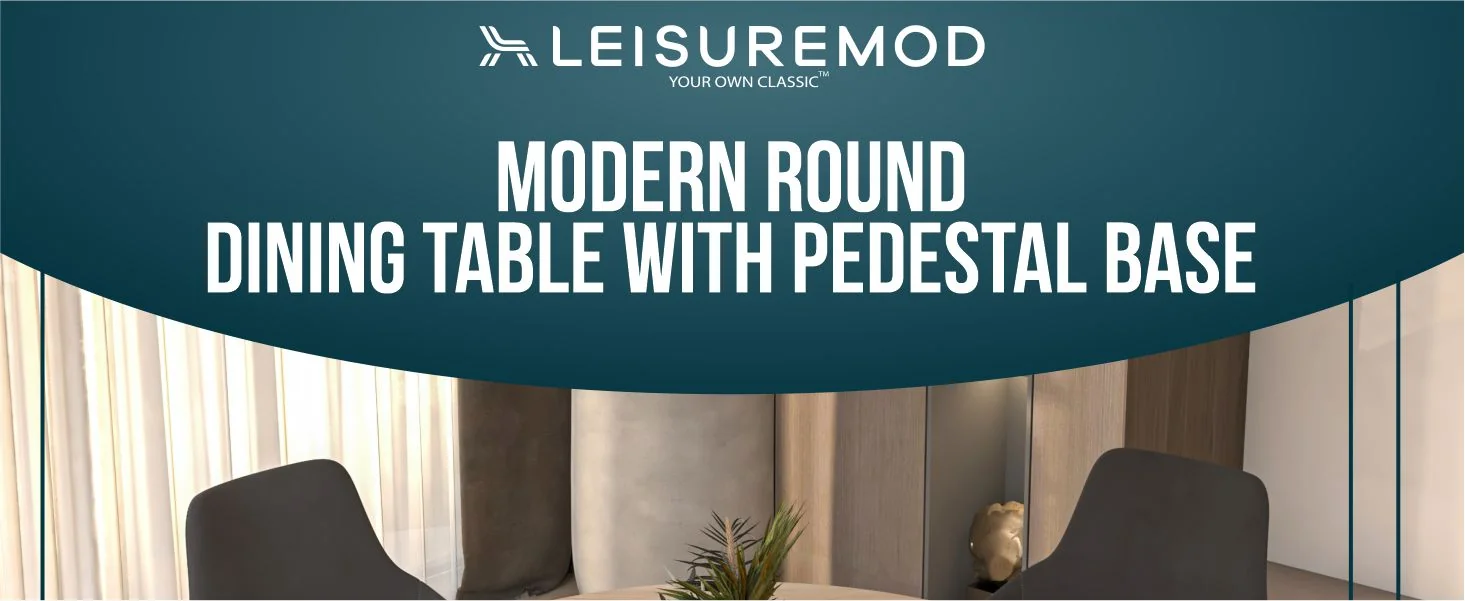 Bristol 40" round dining table White base with marbled MDF top