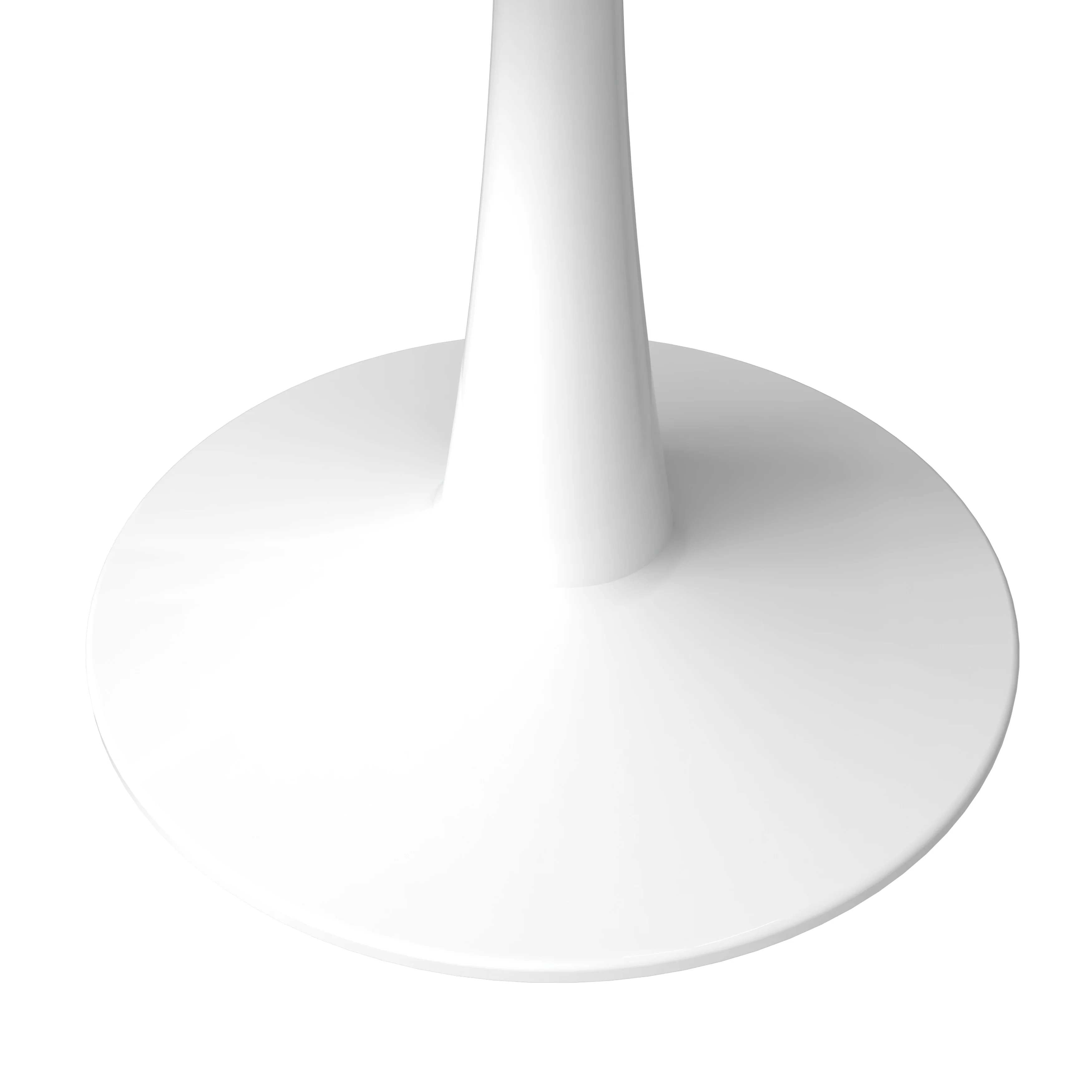 Bristol 40" round dining table White base with White Sintered stone Top