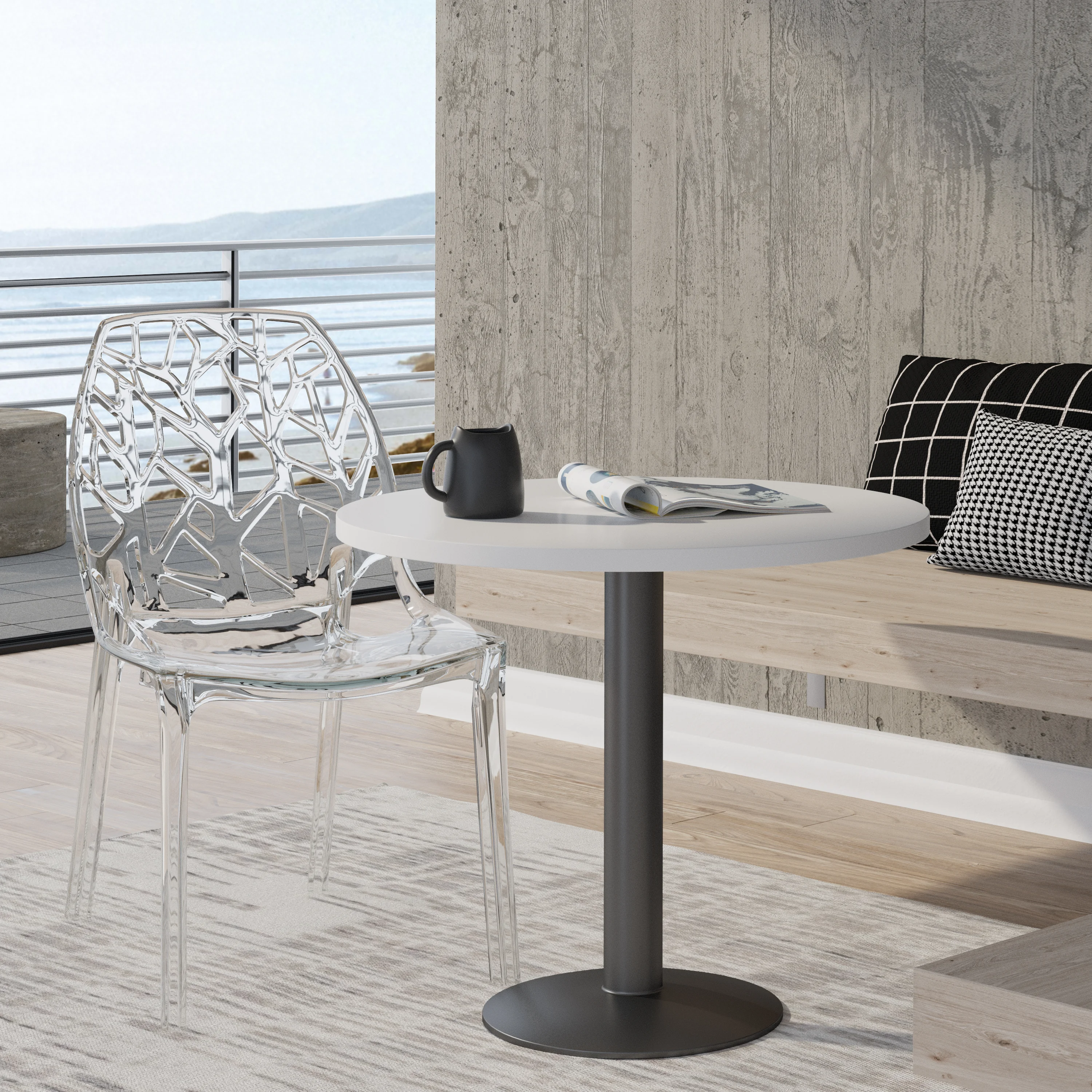 Cornelia Modern Spring Cut-Out Tree Design Stackable Dining Chair