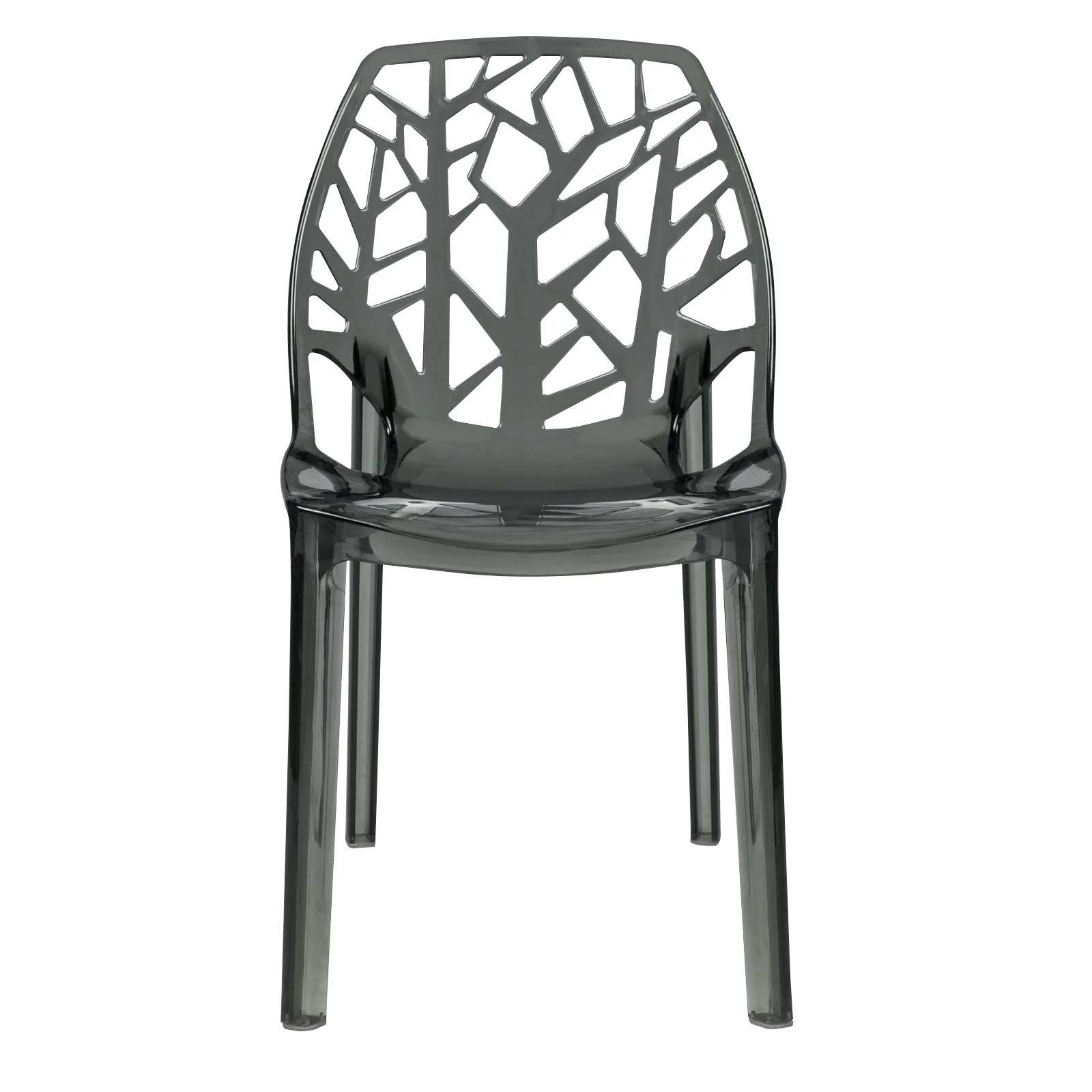 Cornelia Modern Spring Cut-Out Tree Design Stackable Dining Chair