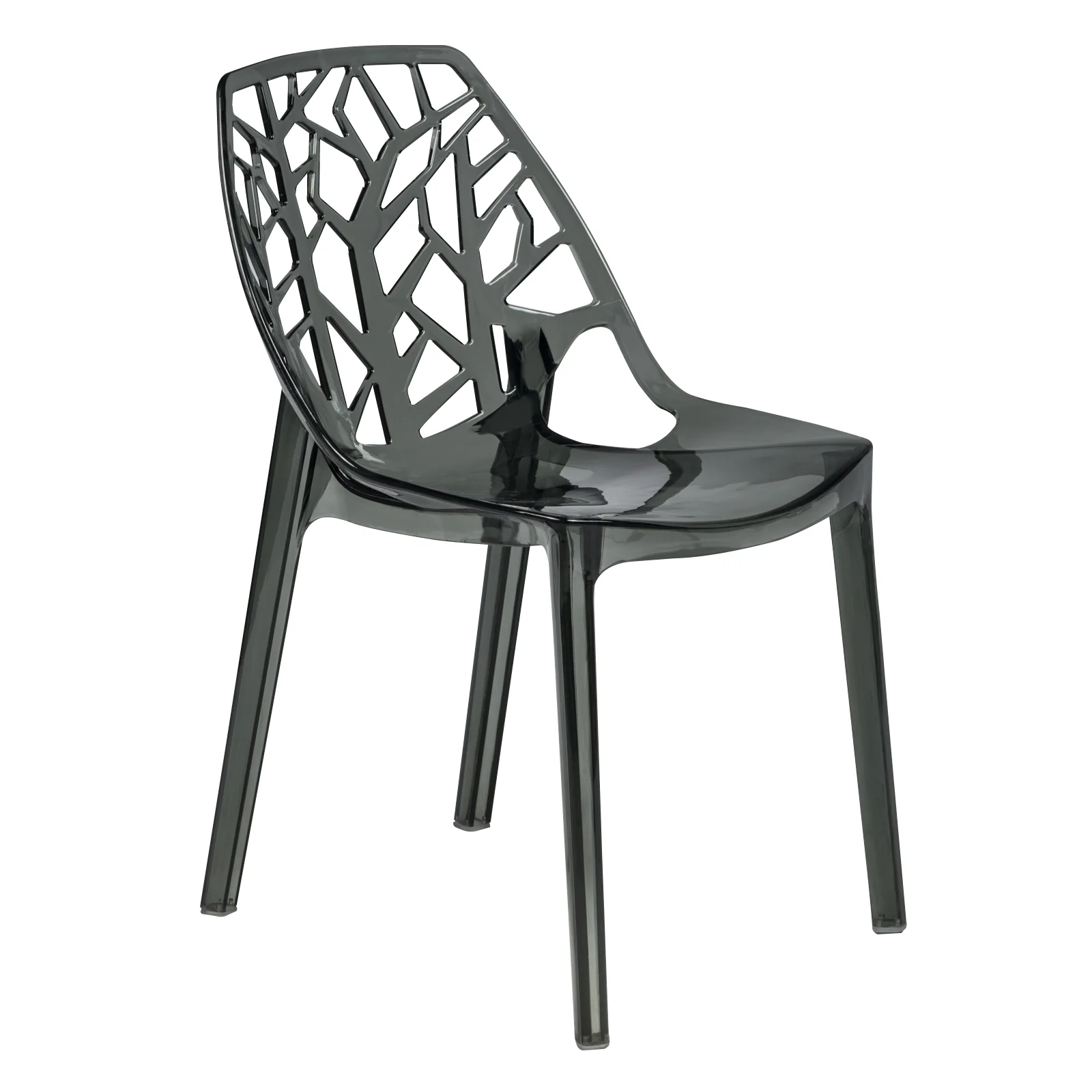 Cornelia Modern Spring Cut-Out Tree Design Stackable Dining Chair