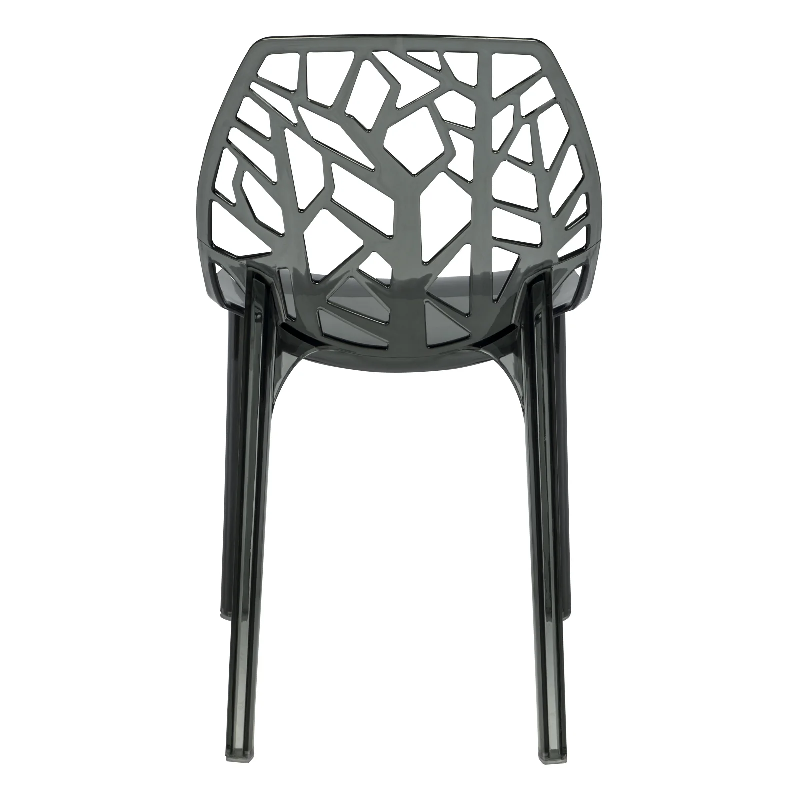 Cornelia Modern Spring Cut-Out Tree Design Stackable Dining Chair
