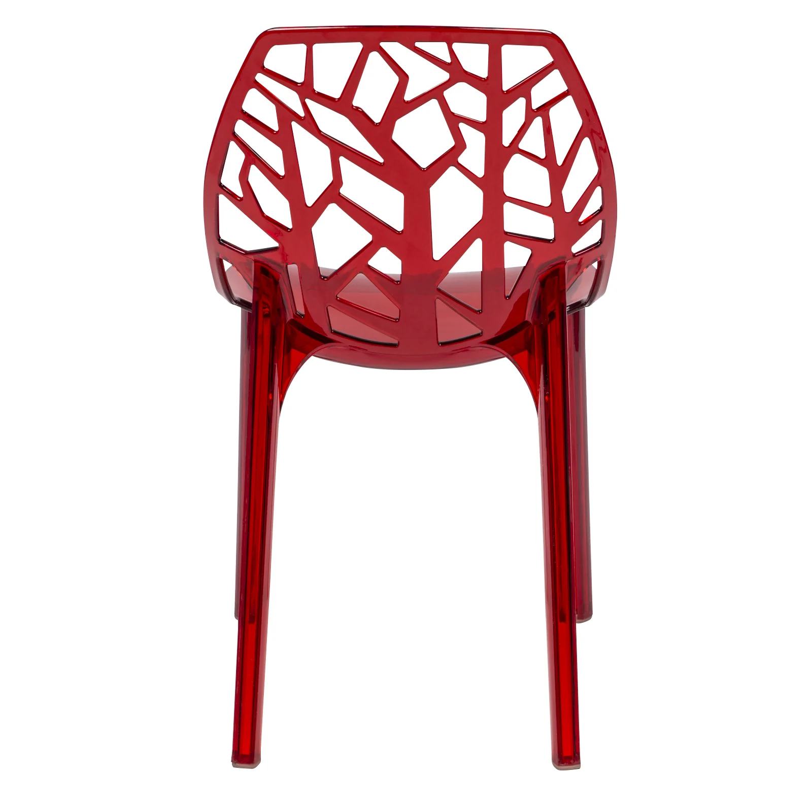 Cornelia Modern Spring Cut-Out Tree Design Stackable Dining Chair