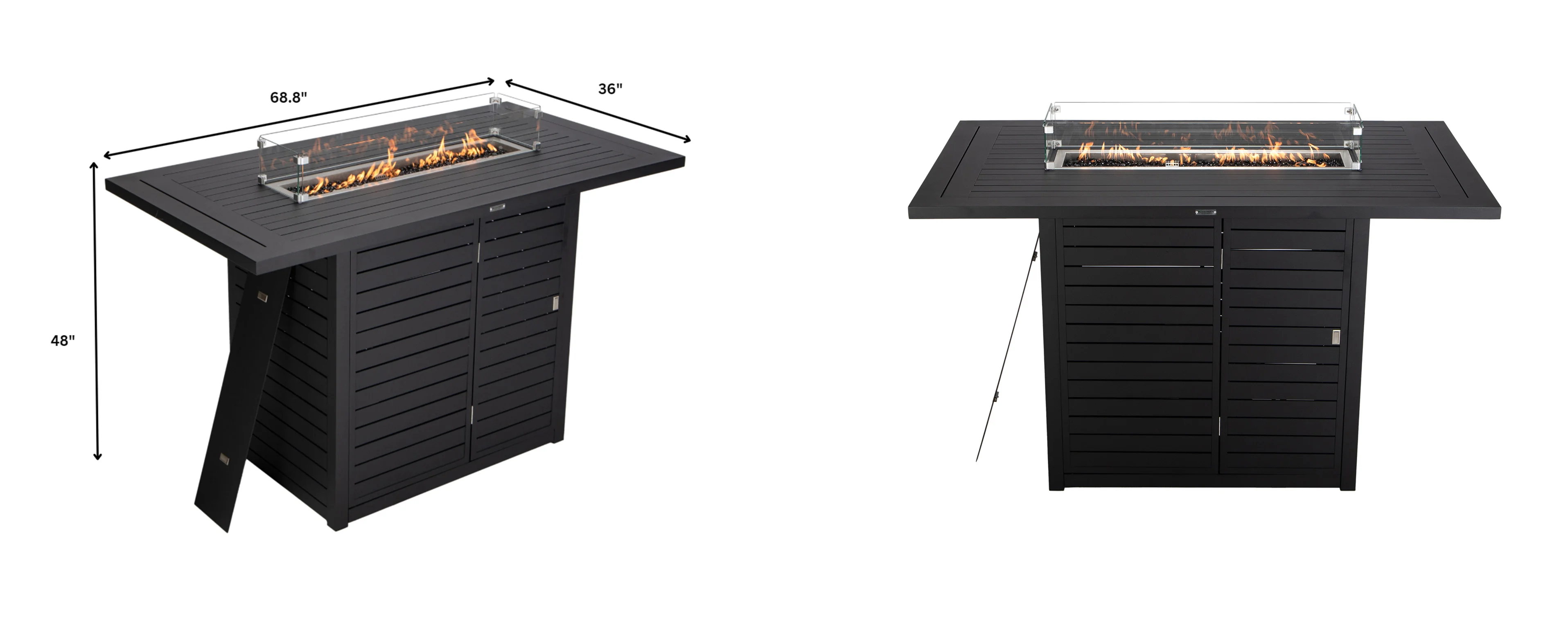 Chelsea Bar Height FIre pit aluminum table